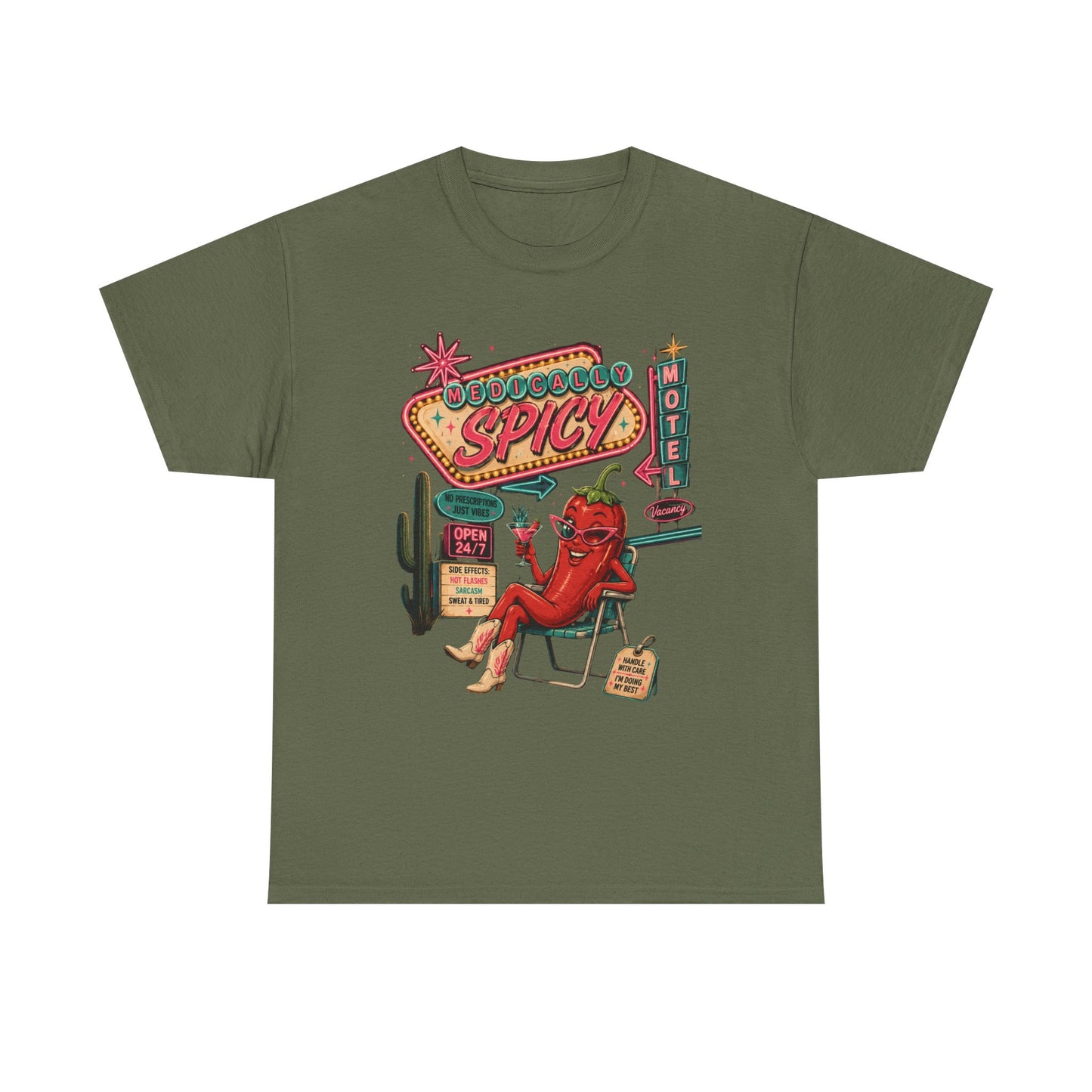 Medically Spicy T-Shirt — Retro Hot Pepper Diner Graphic Tee