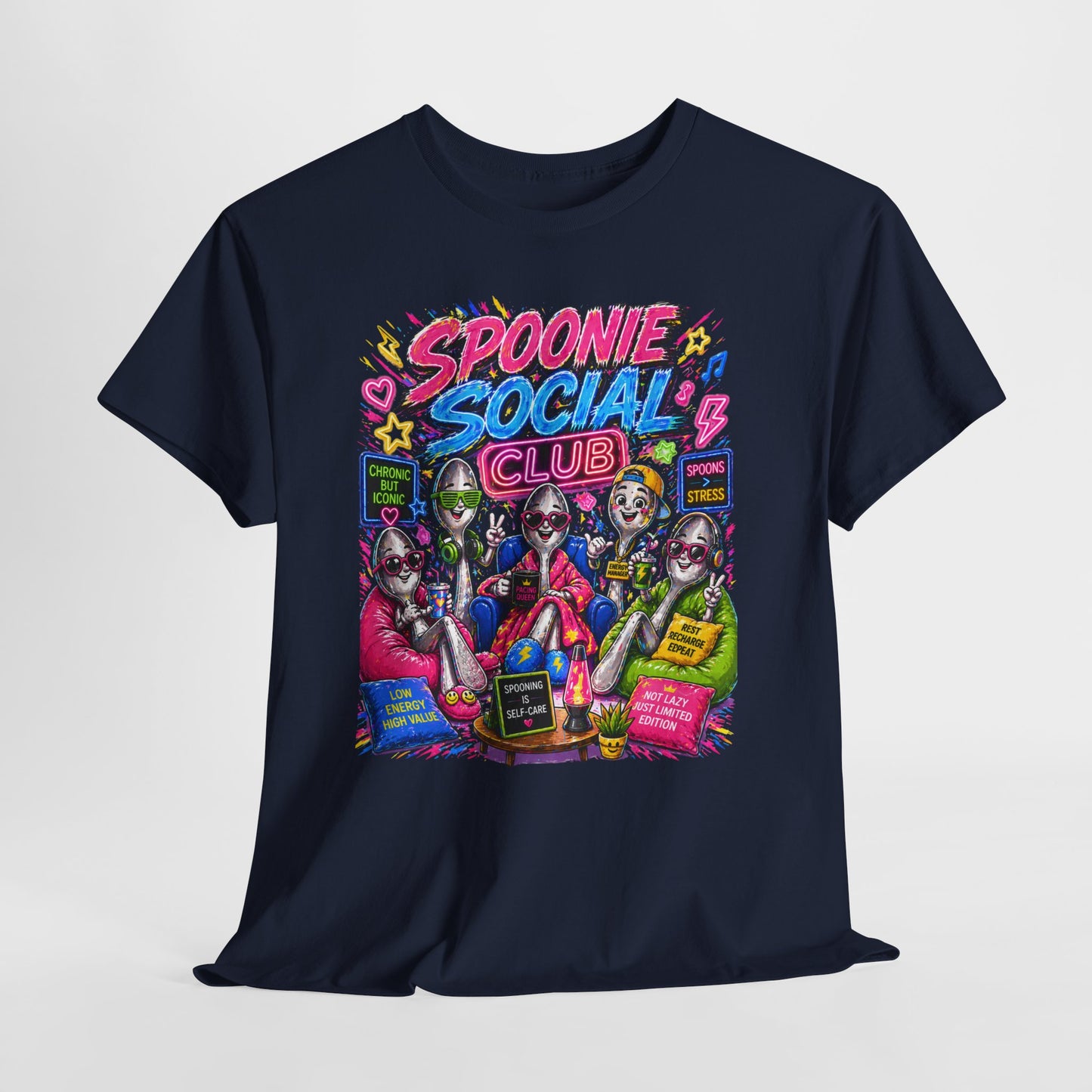 Spoonie Social Club T-Shirt — Chronic Illness Awareness Graphic Tee