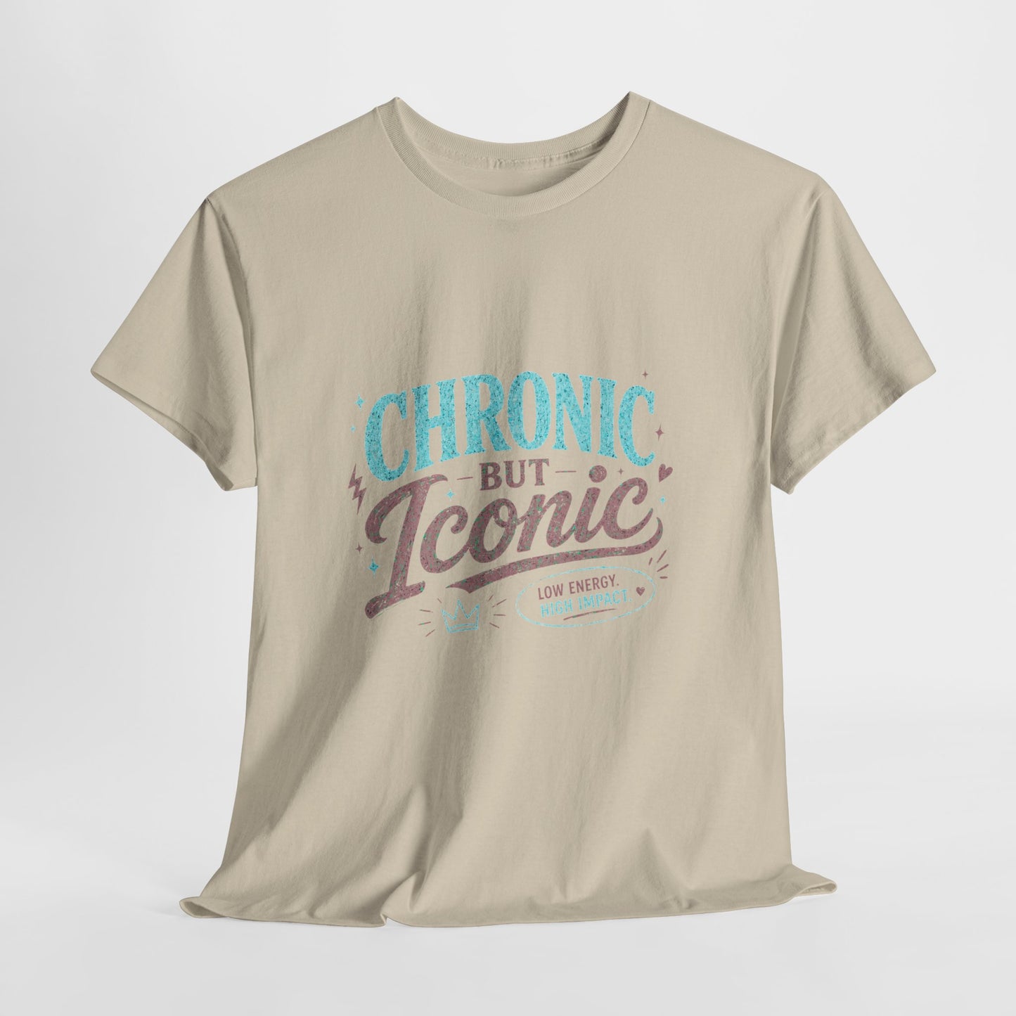Chronic But Iconic Tee — Awareness Retro Script Shirt for Chronic Illness Support