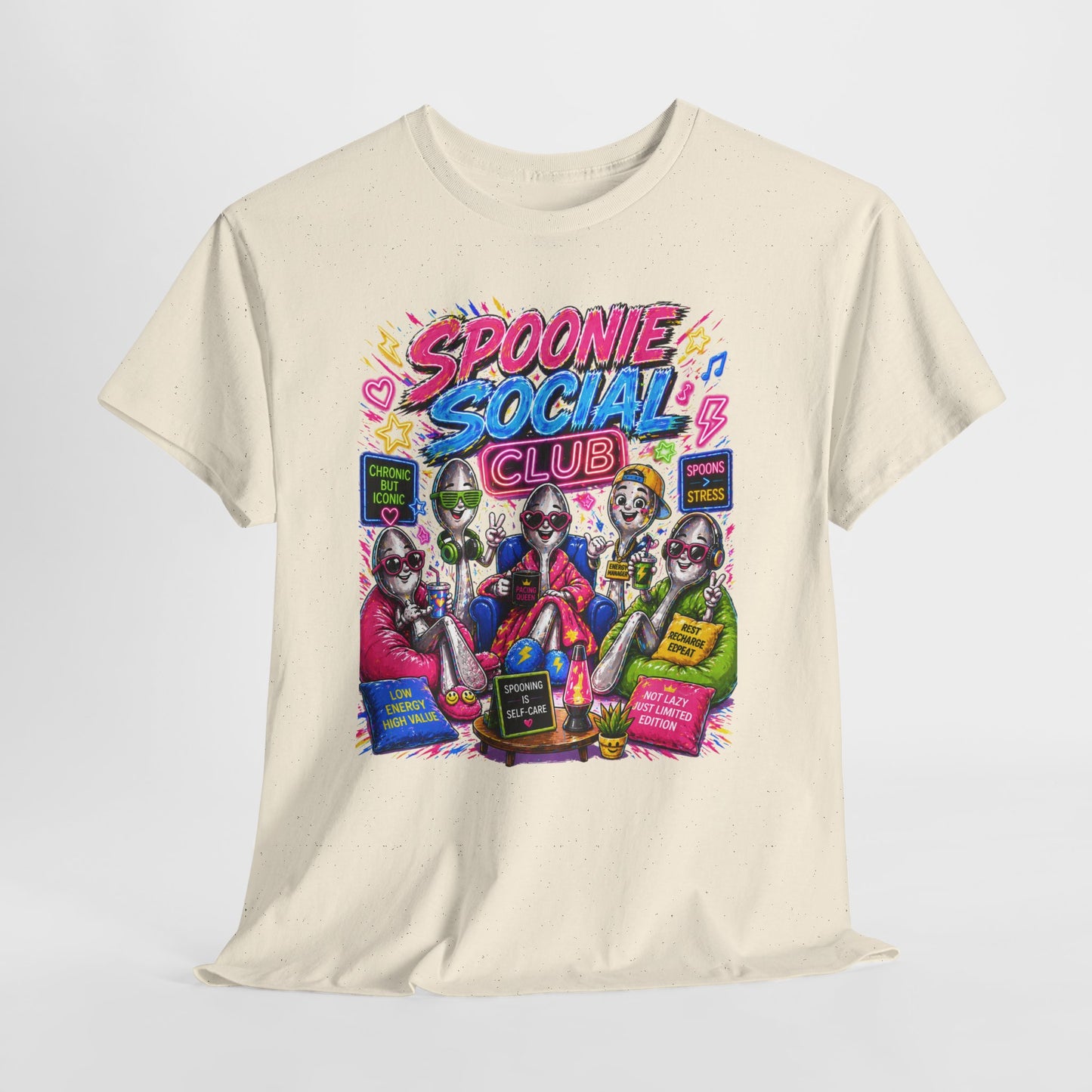 Spoonie Social Club T-Shirt — Chronic Illness Awareness Graphic Tee