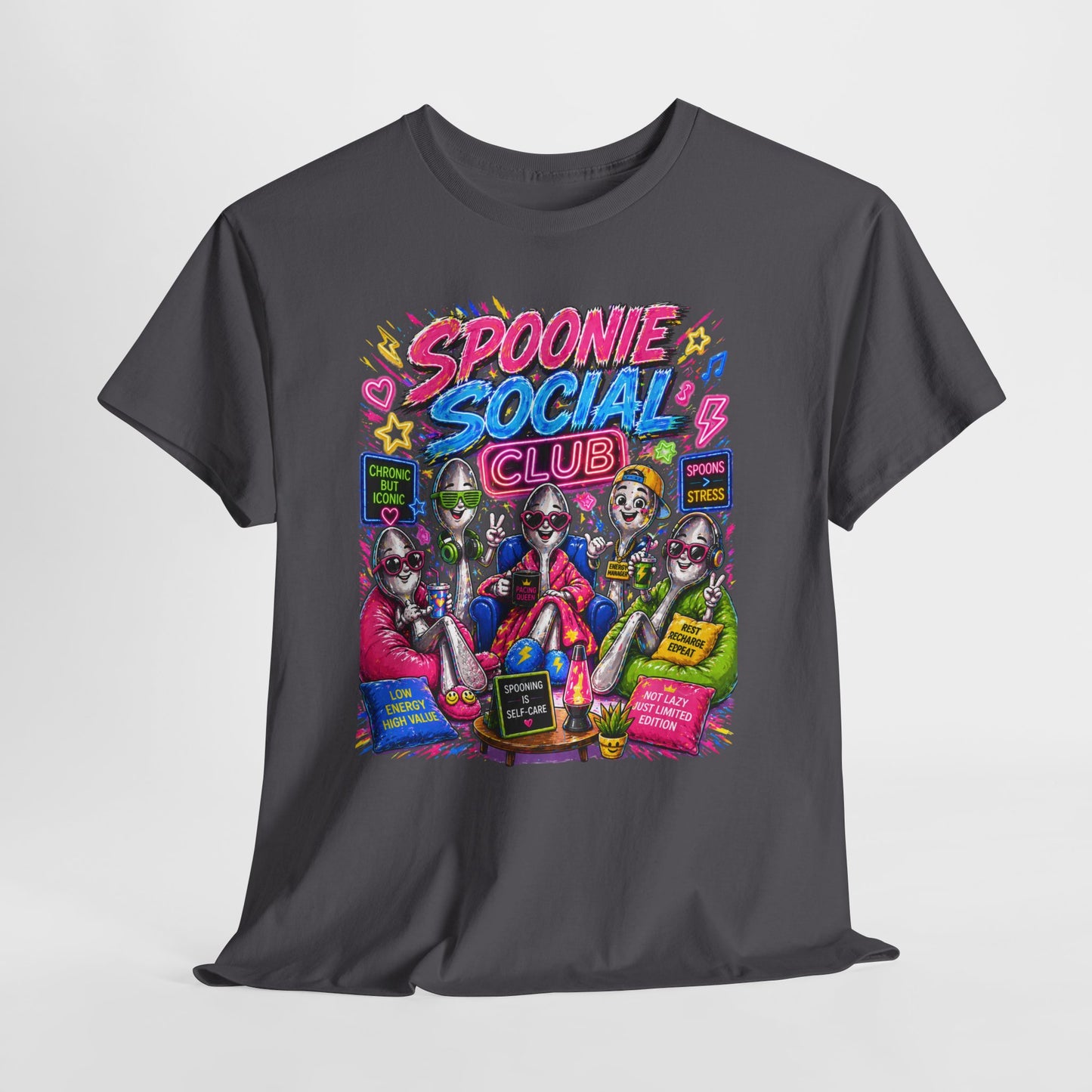 Spoonie Social Club T-Shirt — Chronic Illness Awareness Graphic Tee