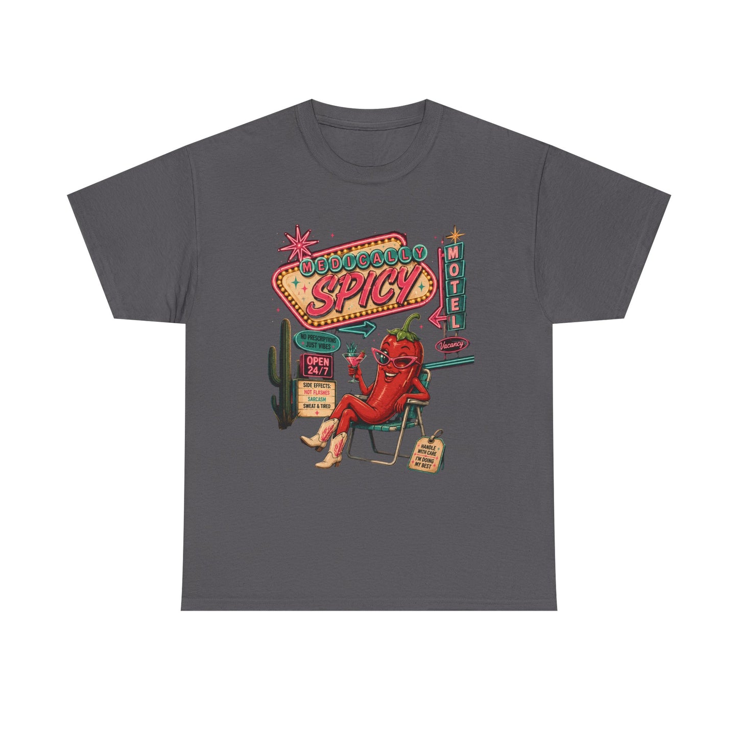 Medically Spicy T-Shirt — Retro Hot Pepper Diner Graphic Tee