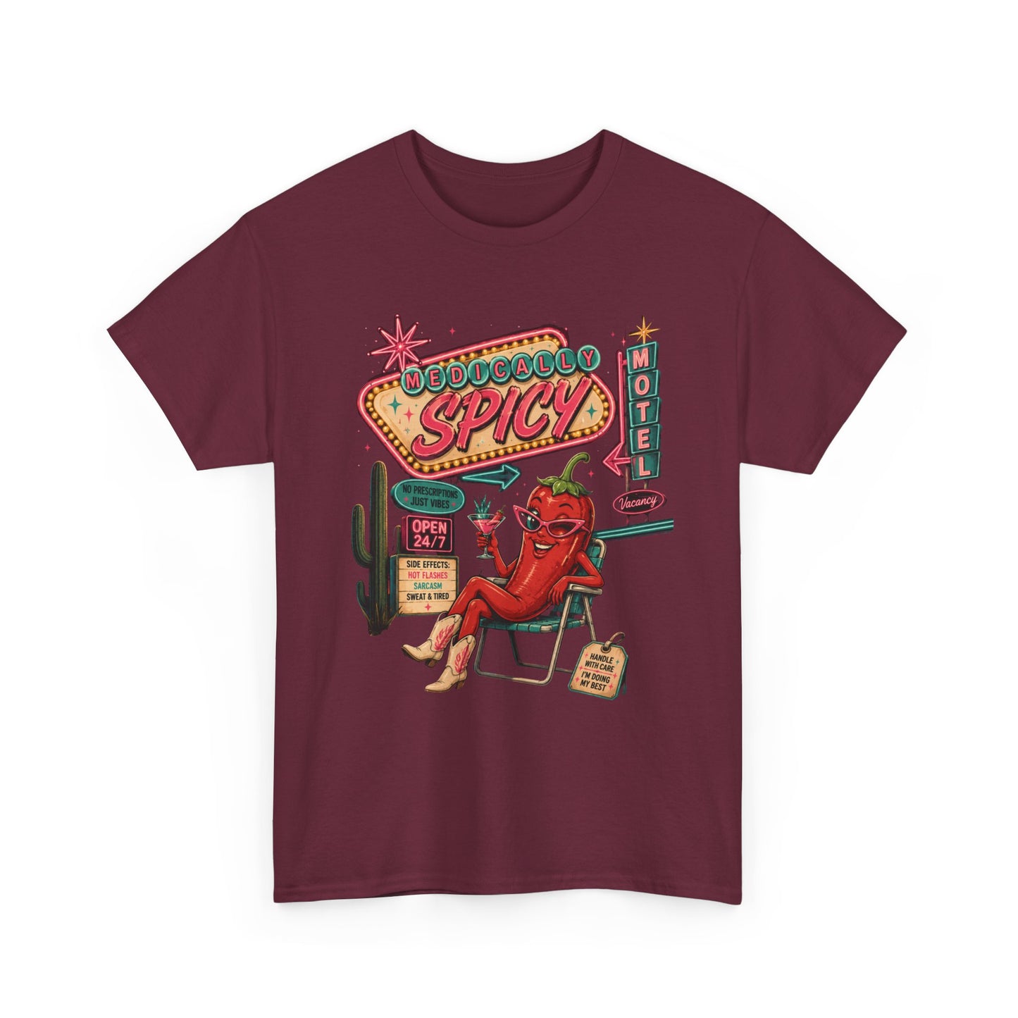 Medically Spicy T-Shirt — Retro Hot Pepper Diner Graphic Tee