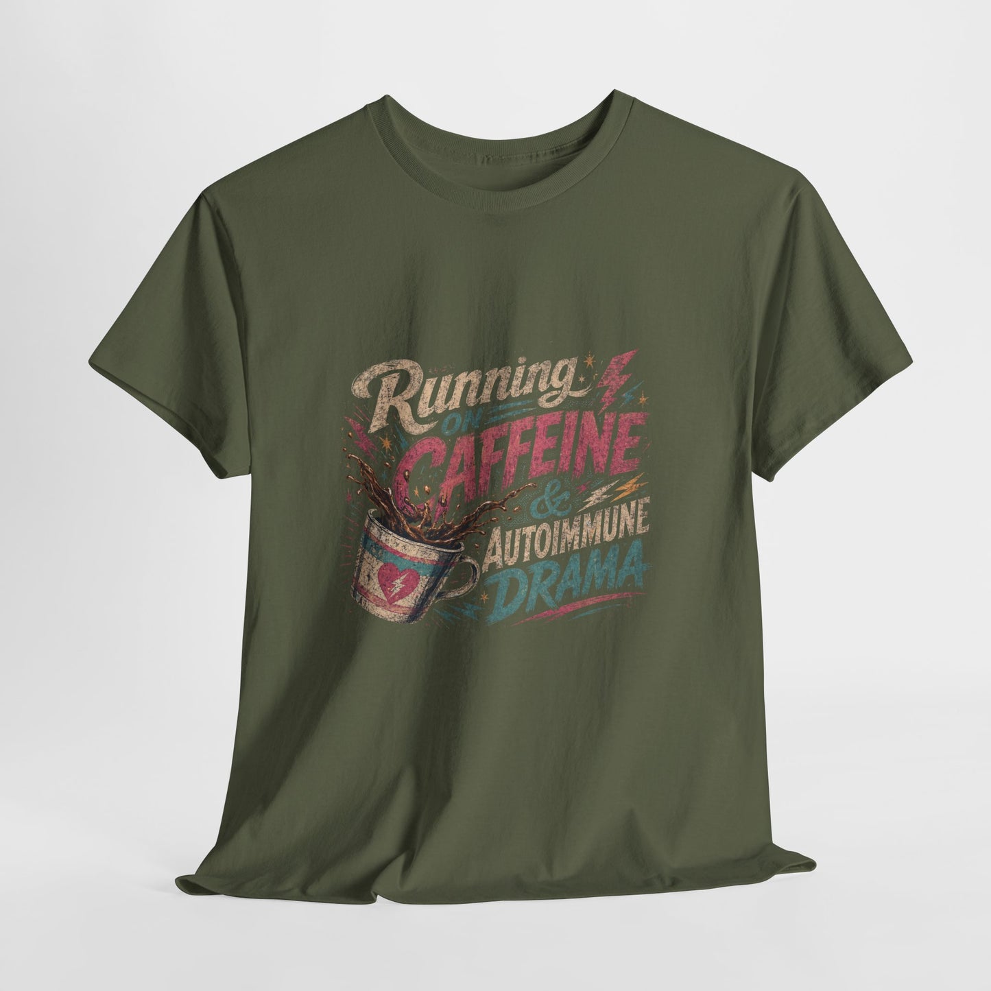 Running On Caffeine & Autoimmune Drama Adult T-Shirt