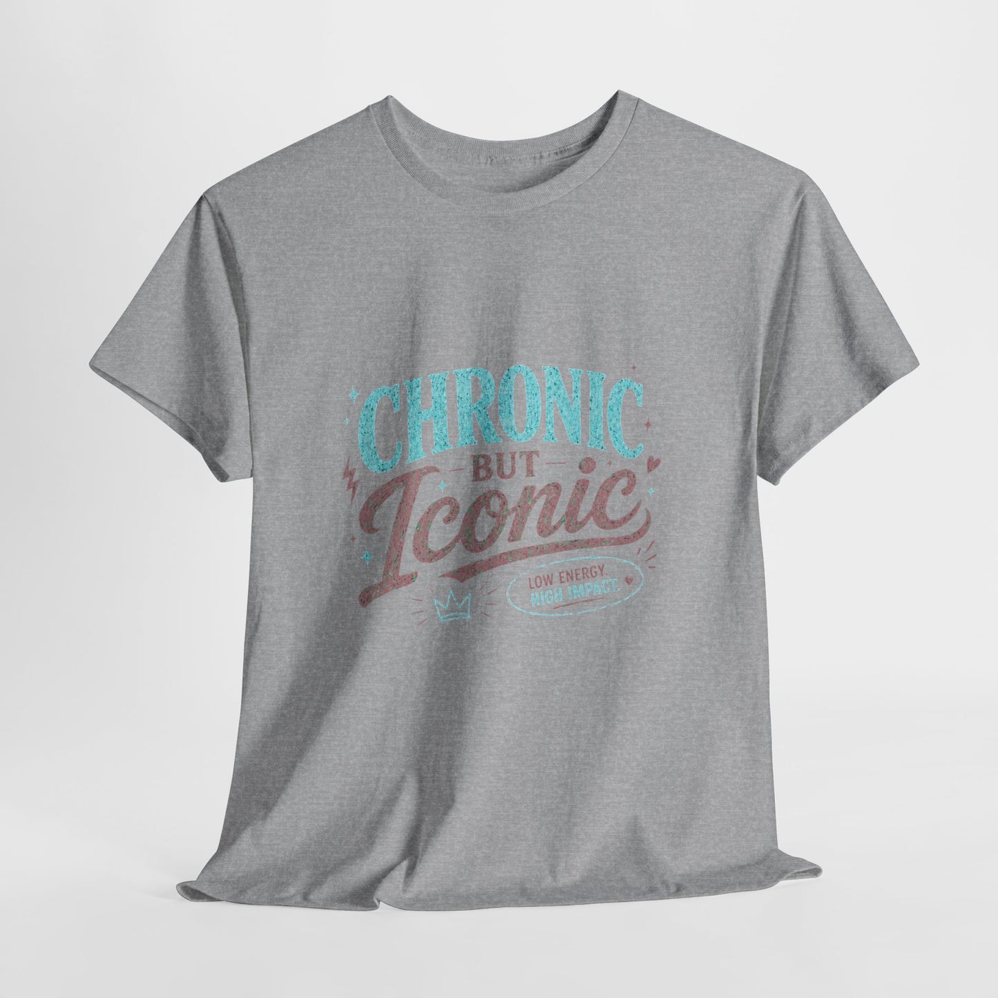 Chronic But Iconic Tee — Awareness Retro Script Shirt for Chronic Illness Support