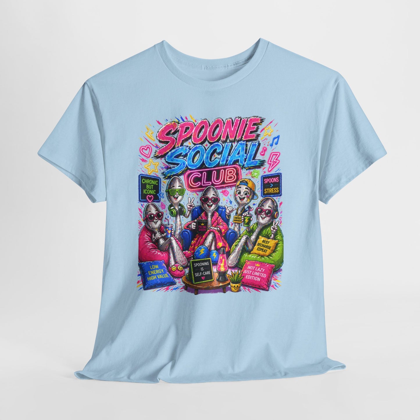 Spoonie Social Club T-Shirt — Chronic Illness Awareness Graphic Tee