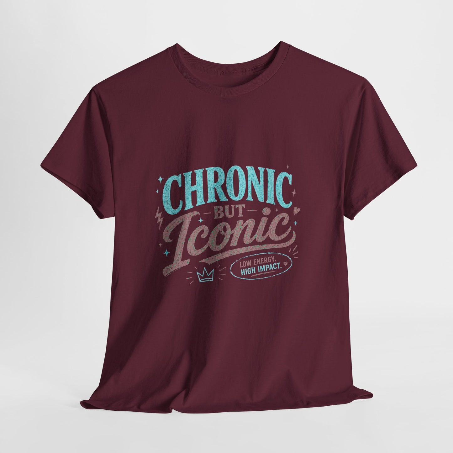 Chronic But Iconic Tee — Awareness Retro Script Shirt for Chronic Illness Support
