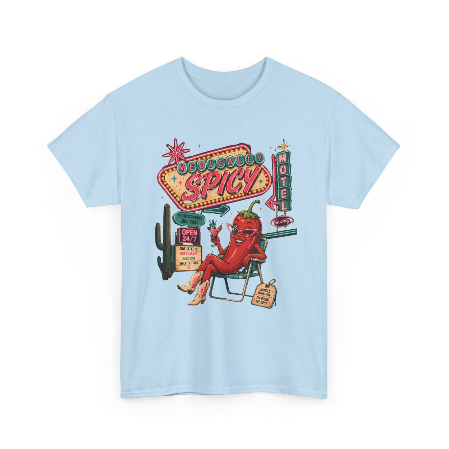 Medically Spicy T-Shirt — Retro Hot Pepper Diner Graphic Tee