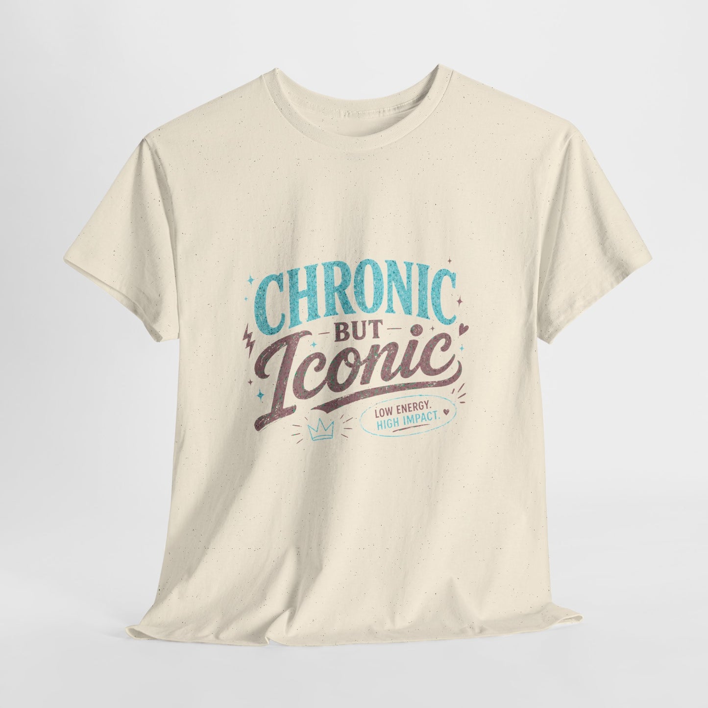 Chronic But Iconic Tee — Awareness Retro Script Shirt for Chronic Illness Support