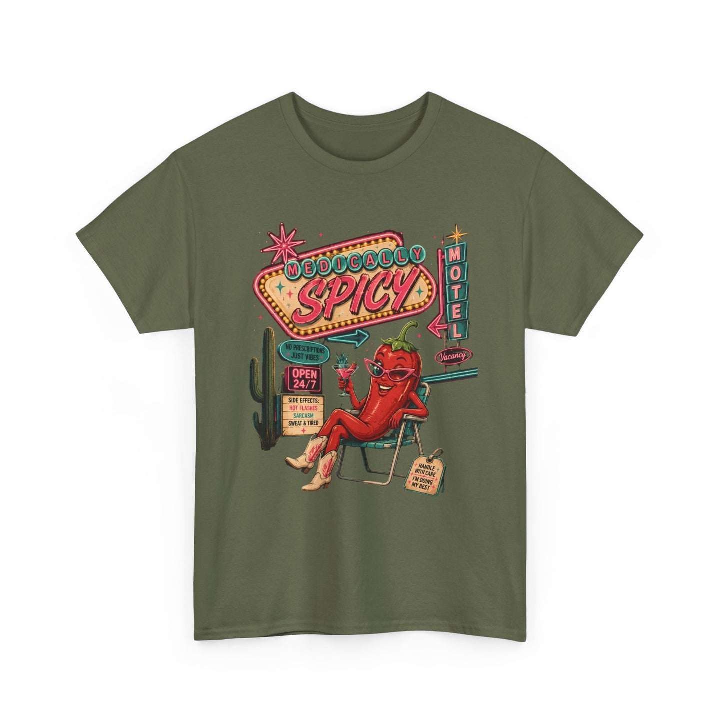 Medically Spicy T-Shirt — Retro Hot Pepper Diner Graphic Tee