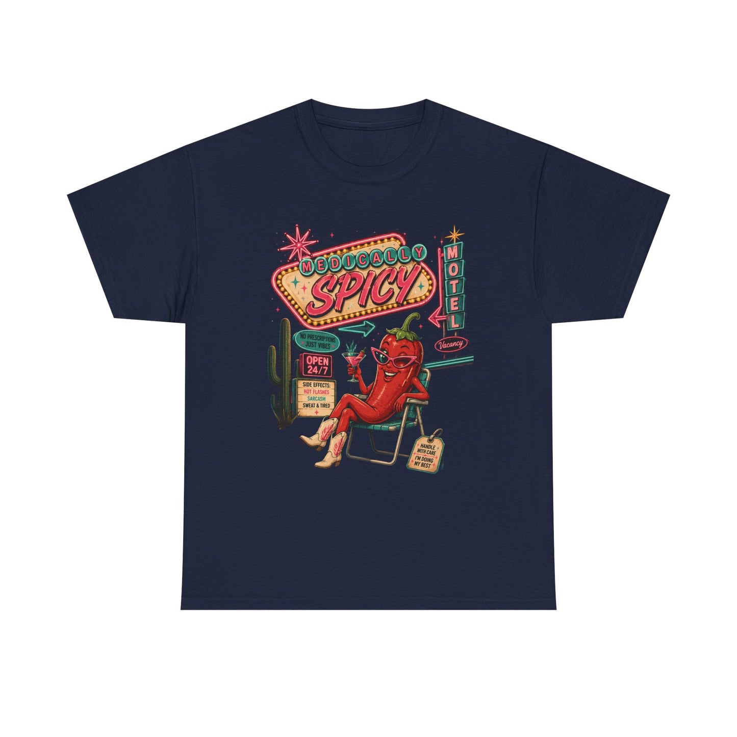 Medically Spicy T-Shirt — Retro Hot Pepper Diner Graphic Tee