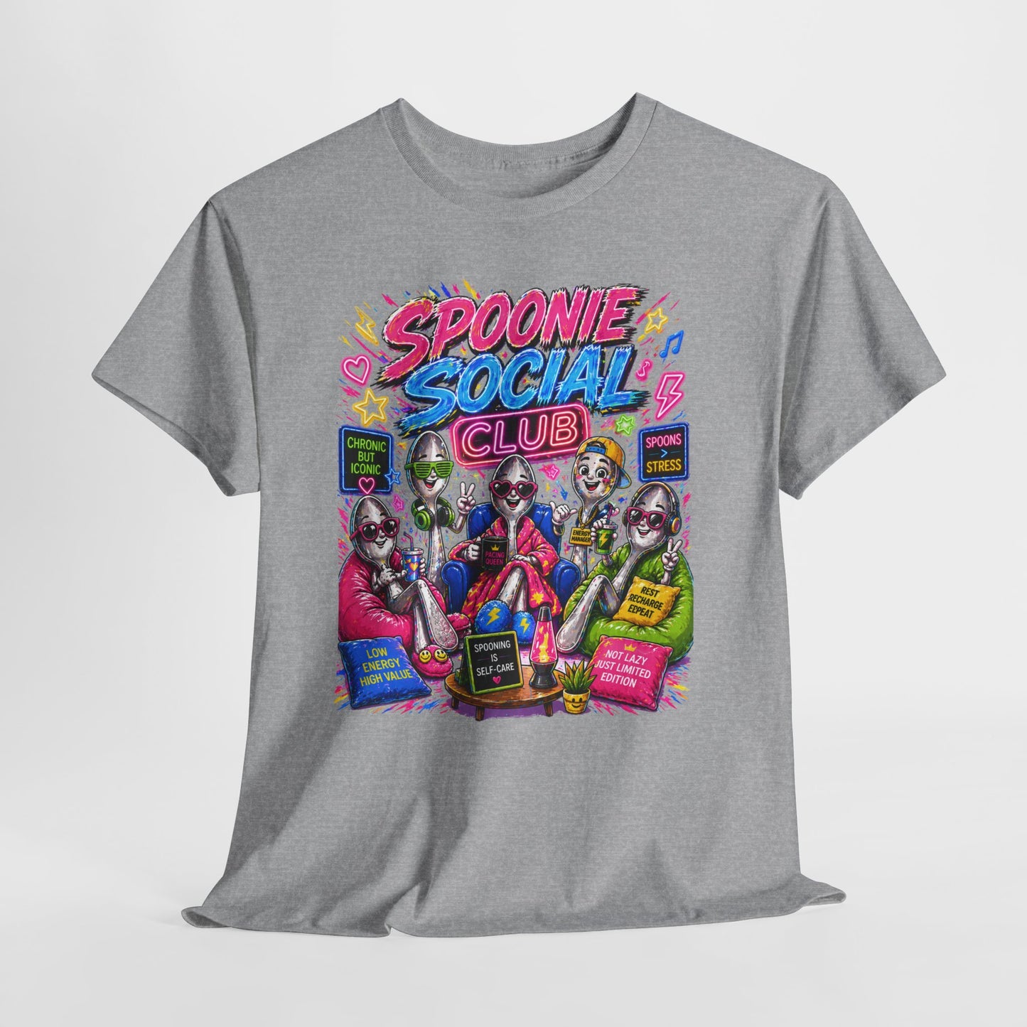 Spoonie Social Club T-Shirt — Chronic Illness Awareness Graphic Tee