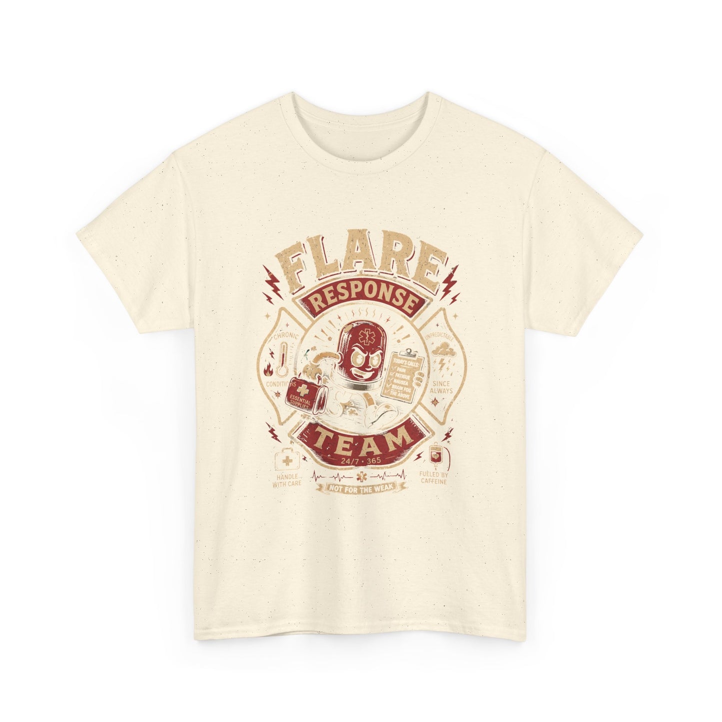 Flare Response Team T-Shirt – Retro Firefighter Skull Graphic Tee