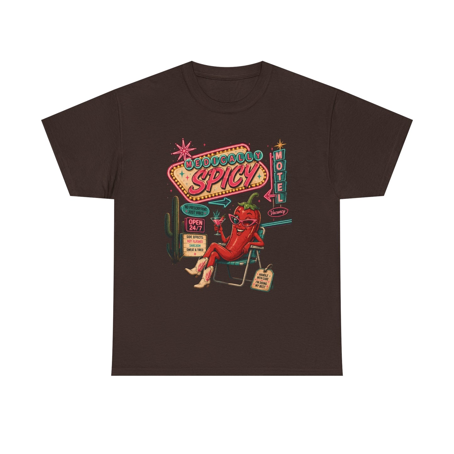 Medically Spicy T-Shirt — Retro Hot Pepper Diner Graphic Tee