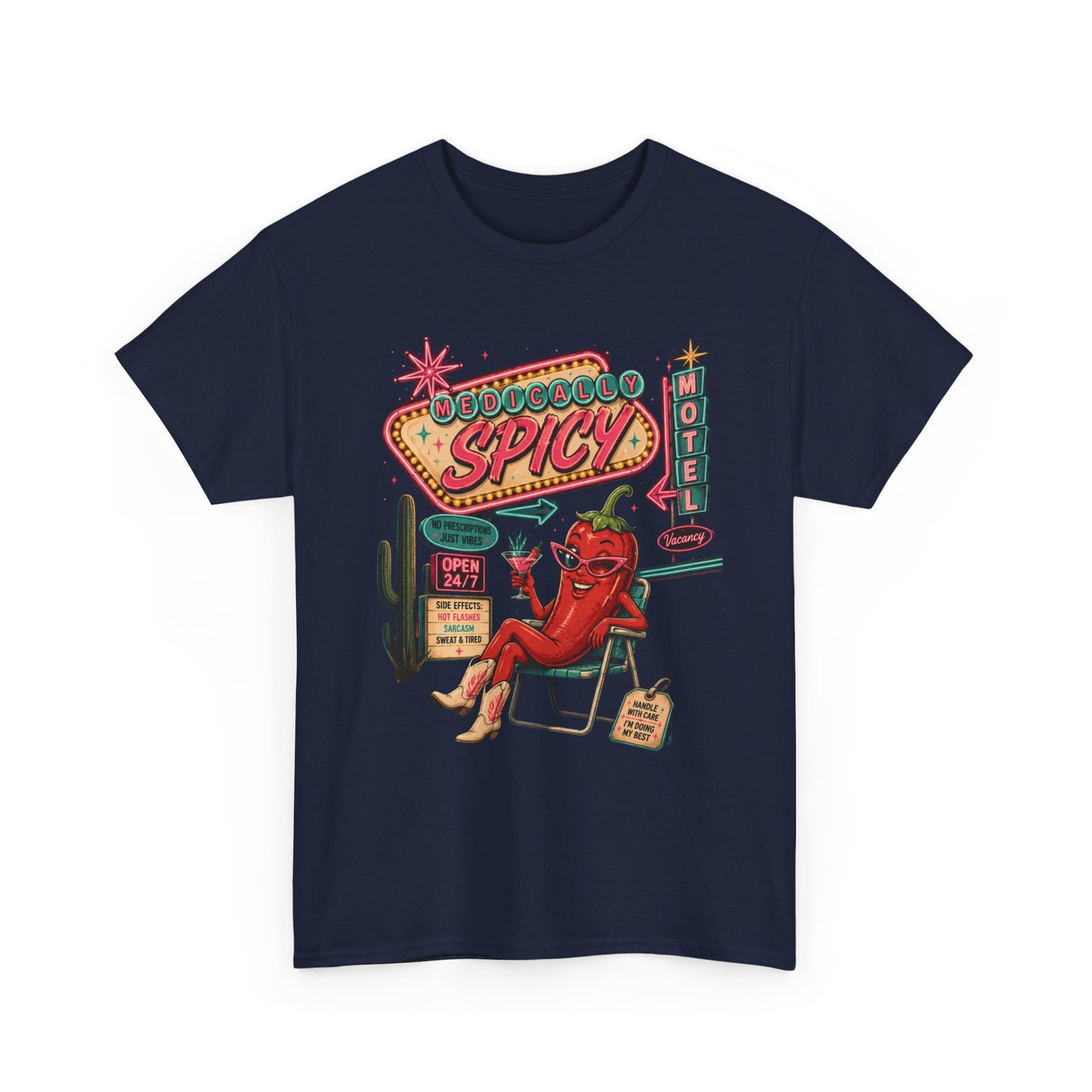 Medically Spicy T-Shirt — Retro Hot Pepper Diner Graphic Tee