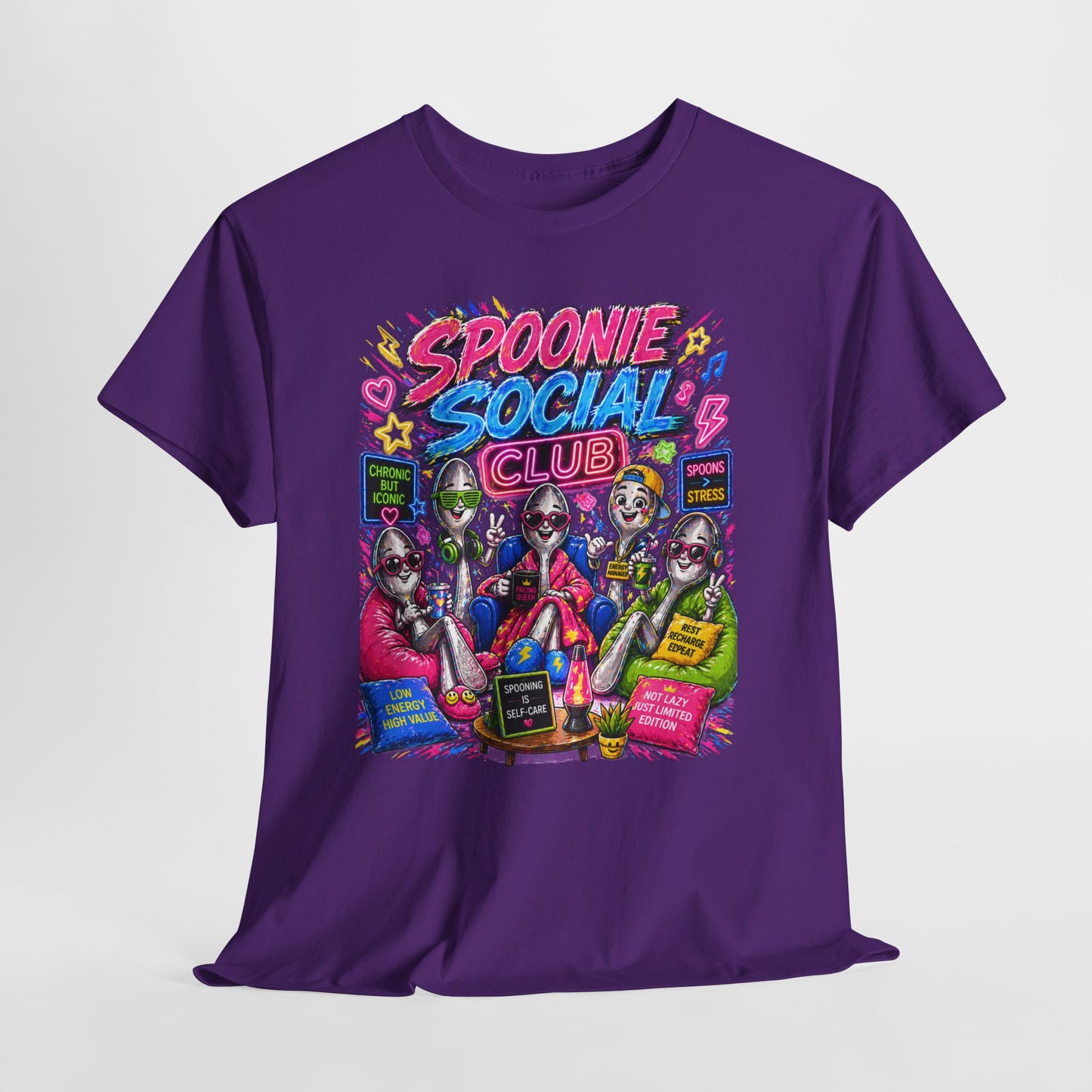 Spoonie Social Club T-Shirt — Chronic Illness Awareness Graphic Tee