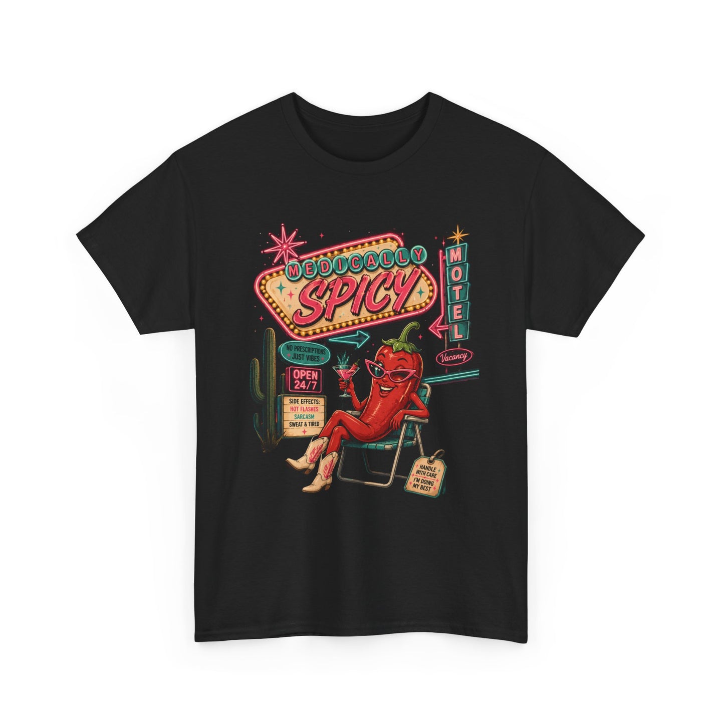 Medically Spicy T-Shirt — Retro Hot Pepper Diner Graphic Tee