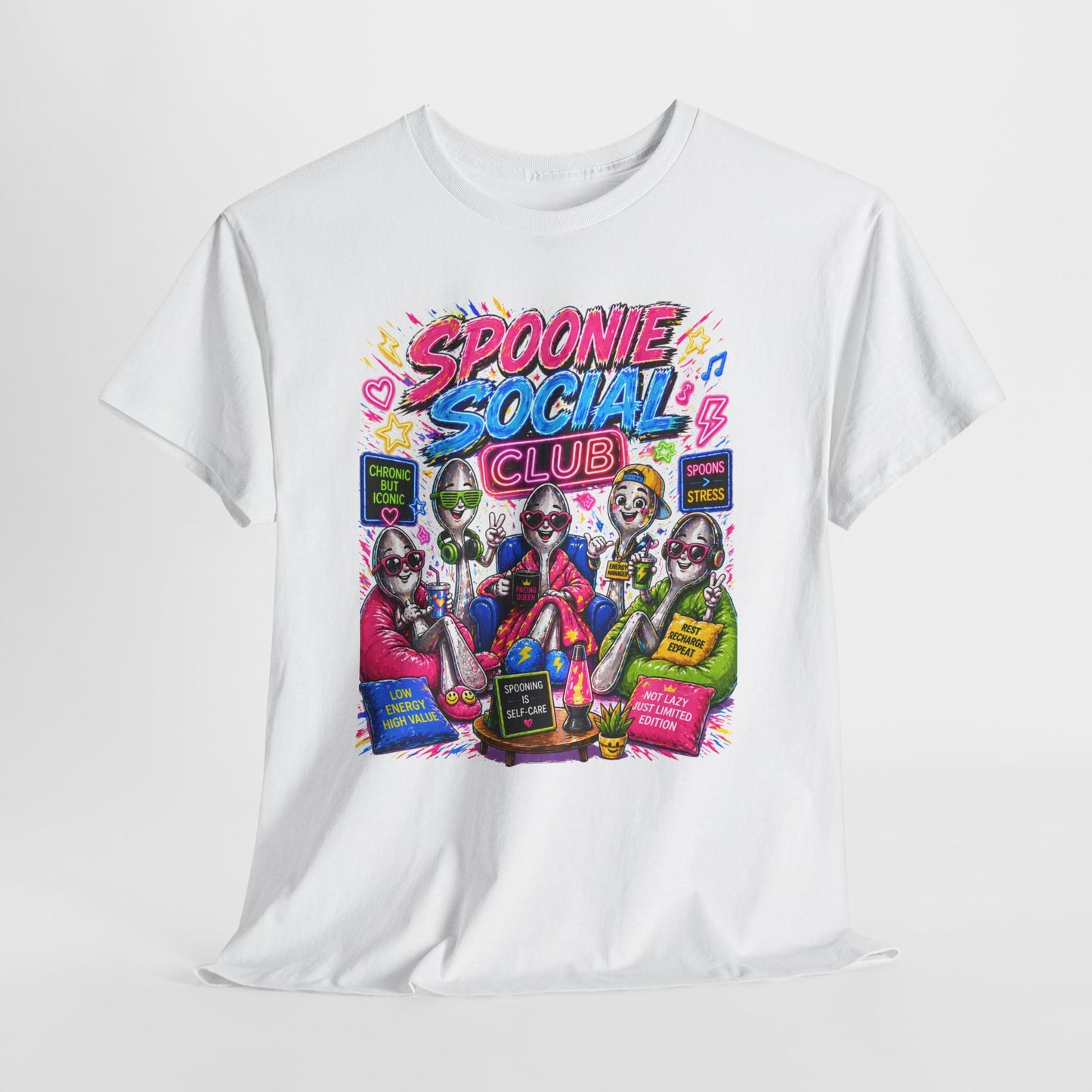 Spoonie Social Club T-Shirt — Chronic Illness Awareness Graphic Tee