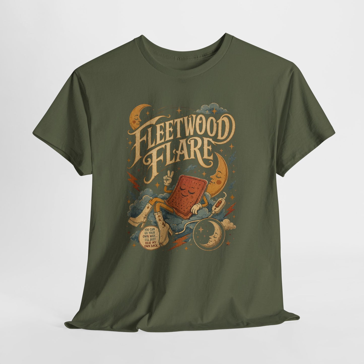 Fleetwood Flare – Celestial Spoonie Heating Pad Parody Design