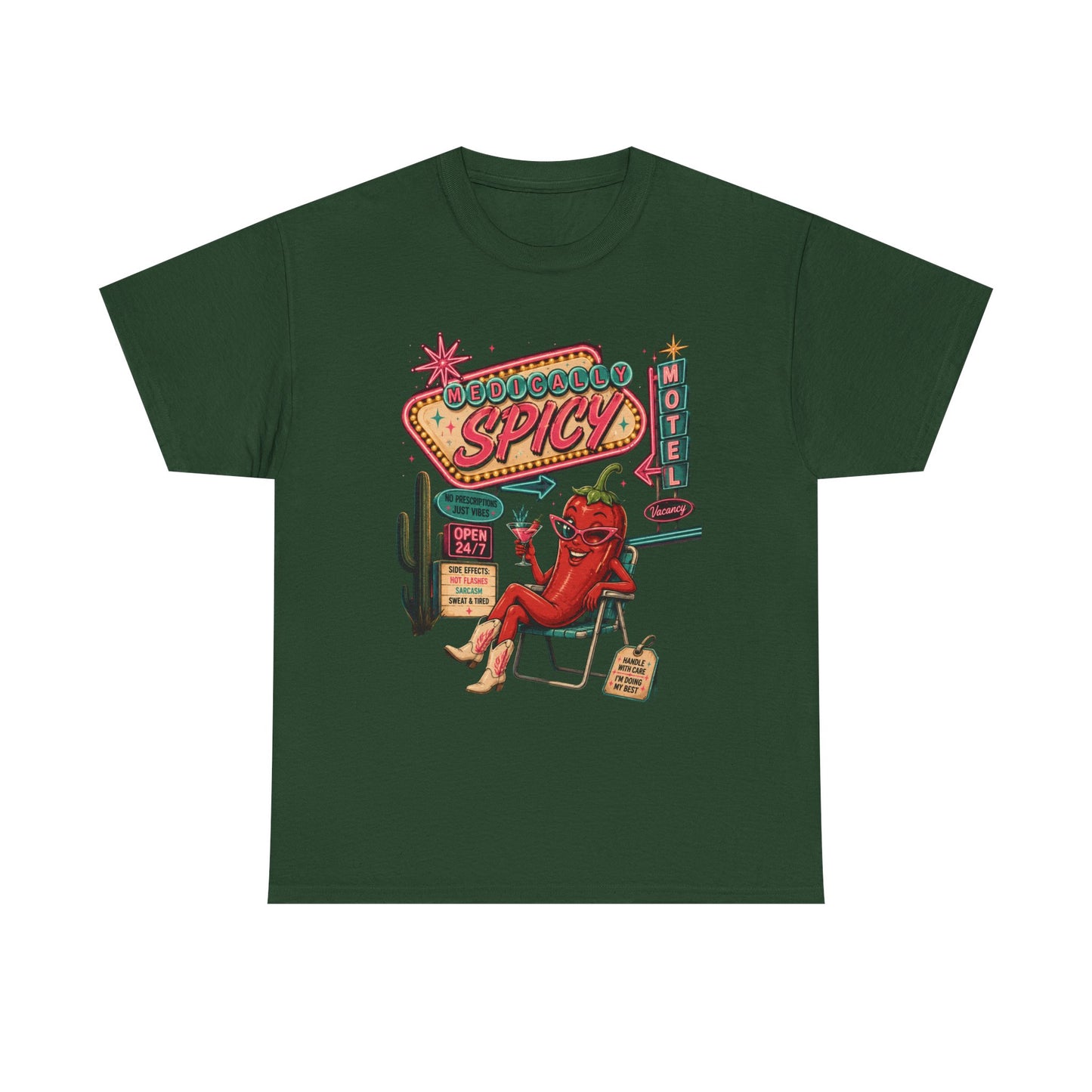 Medically Spicy T-Shirt — Retro Hot Pepper Diner Graphic Tee