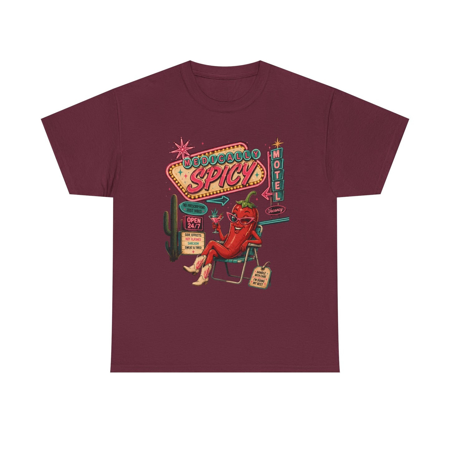 Medically Spicy T-Shirt — Retro Hot Pepper Diner Graphic Tee