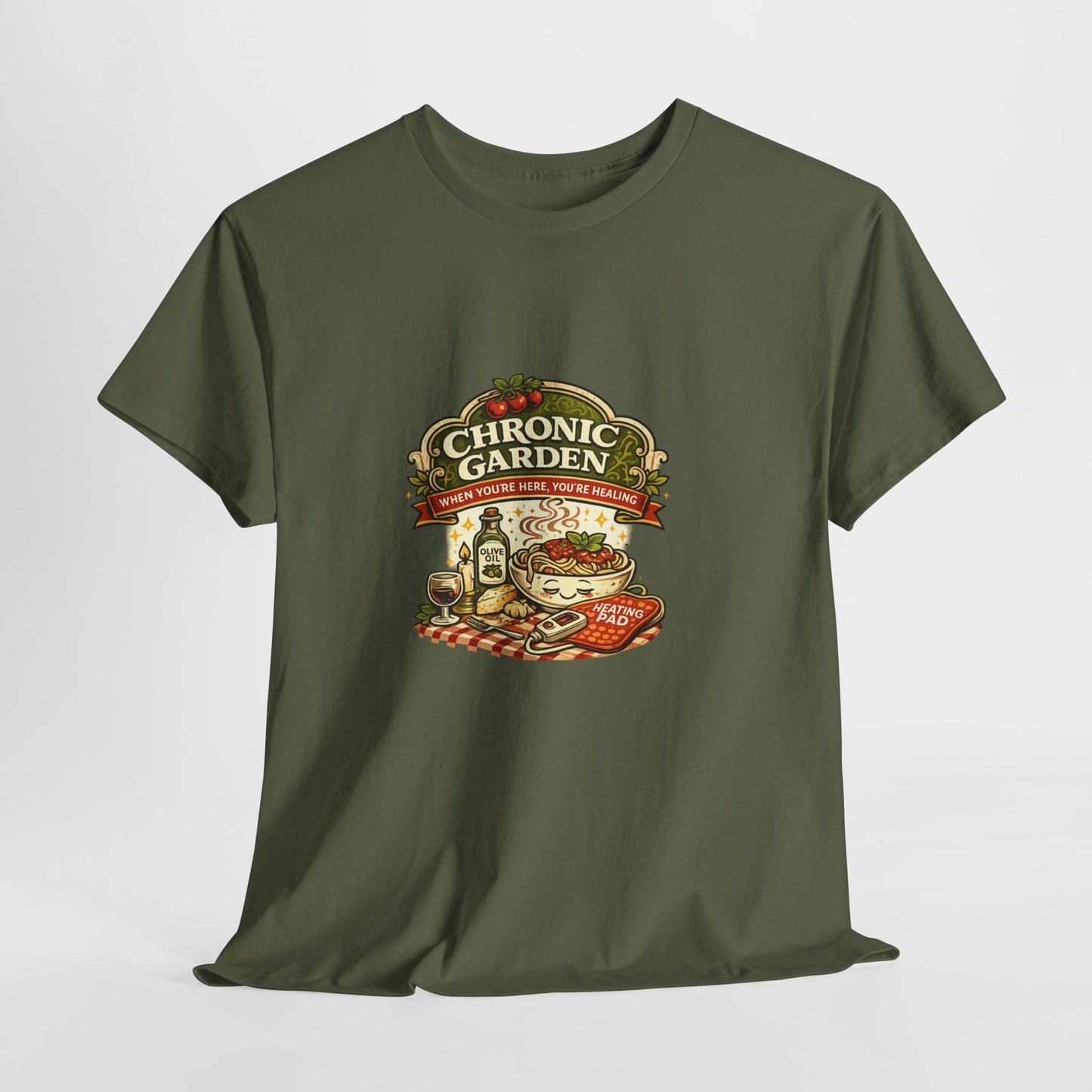 Chronic Garden Tee — Vintage Italian Food & Wine Graphic T-Shirt