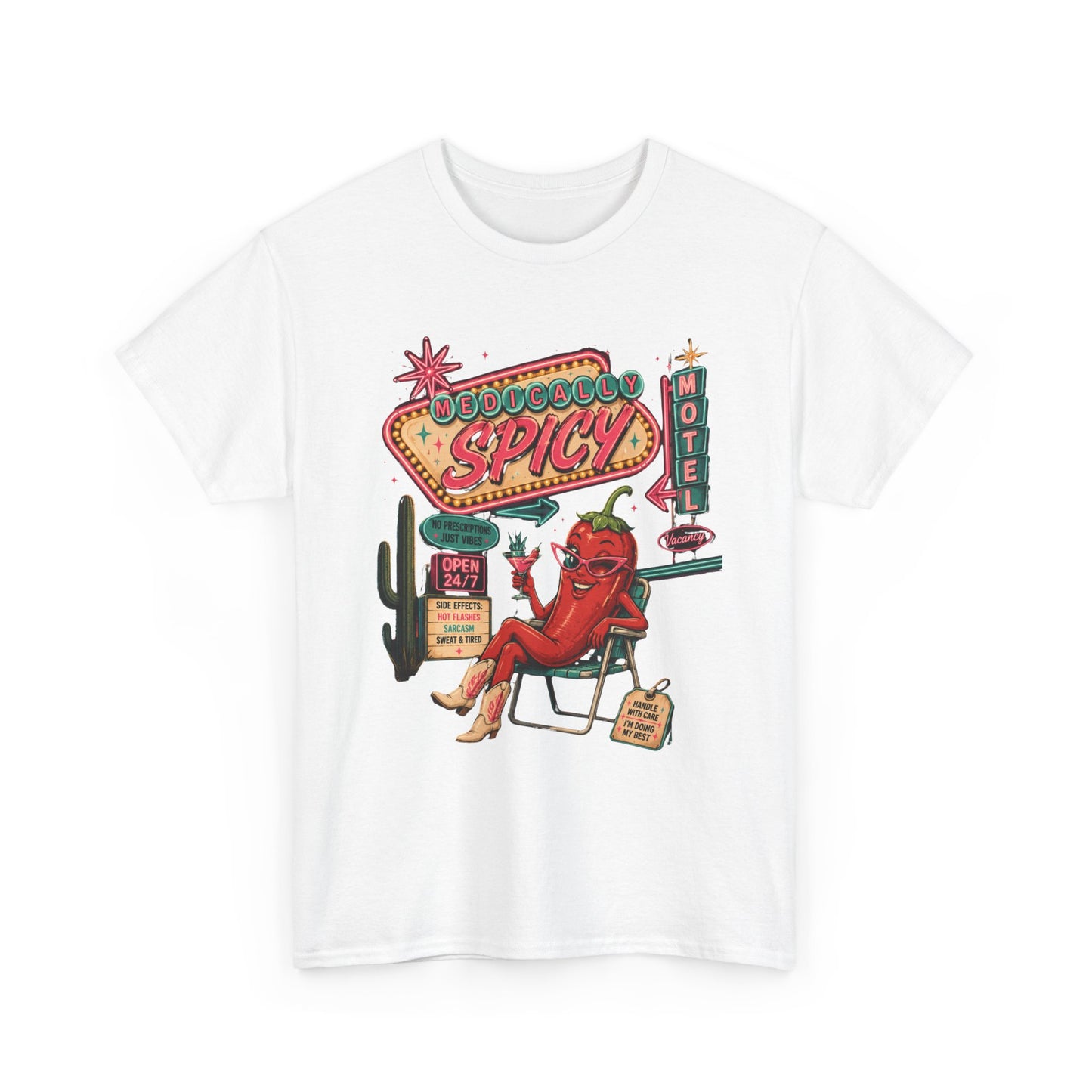 Medically Spicy T-Shirt — Retro Hot Pepper Diner Graphic Tee