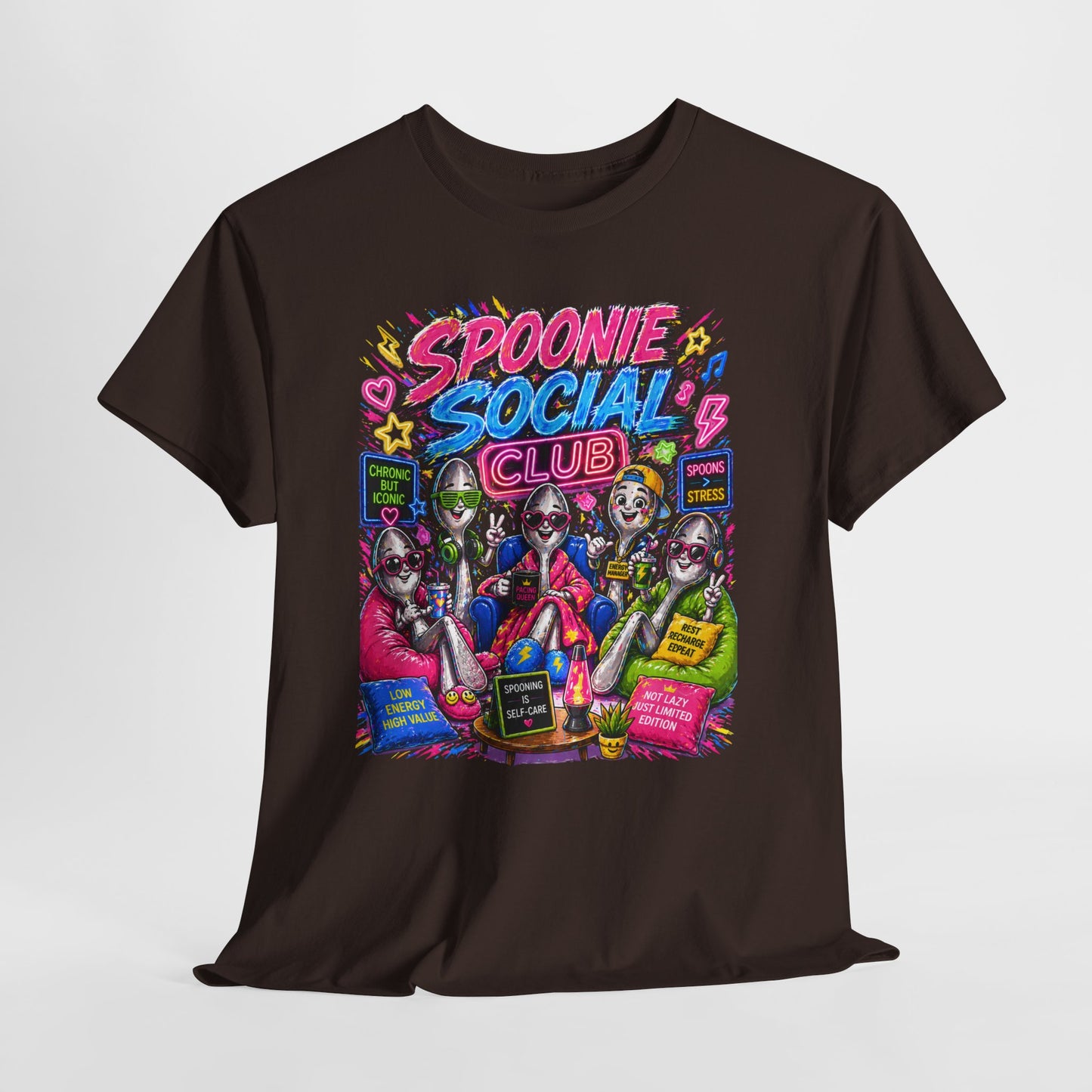 Spoonie Social Club T-Shirt — Chronic Illness Awareness Graphic Tee