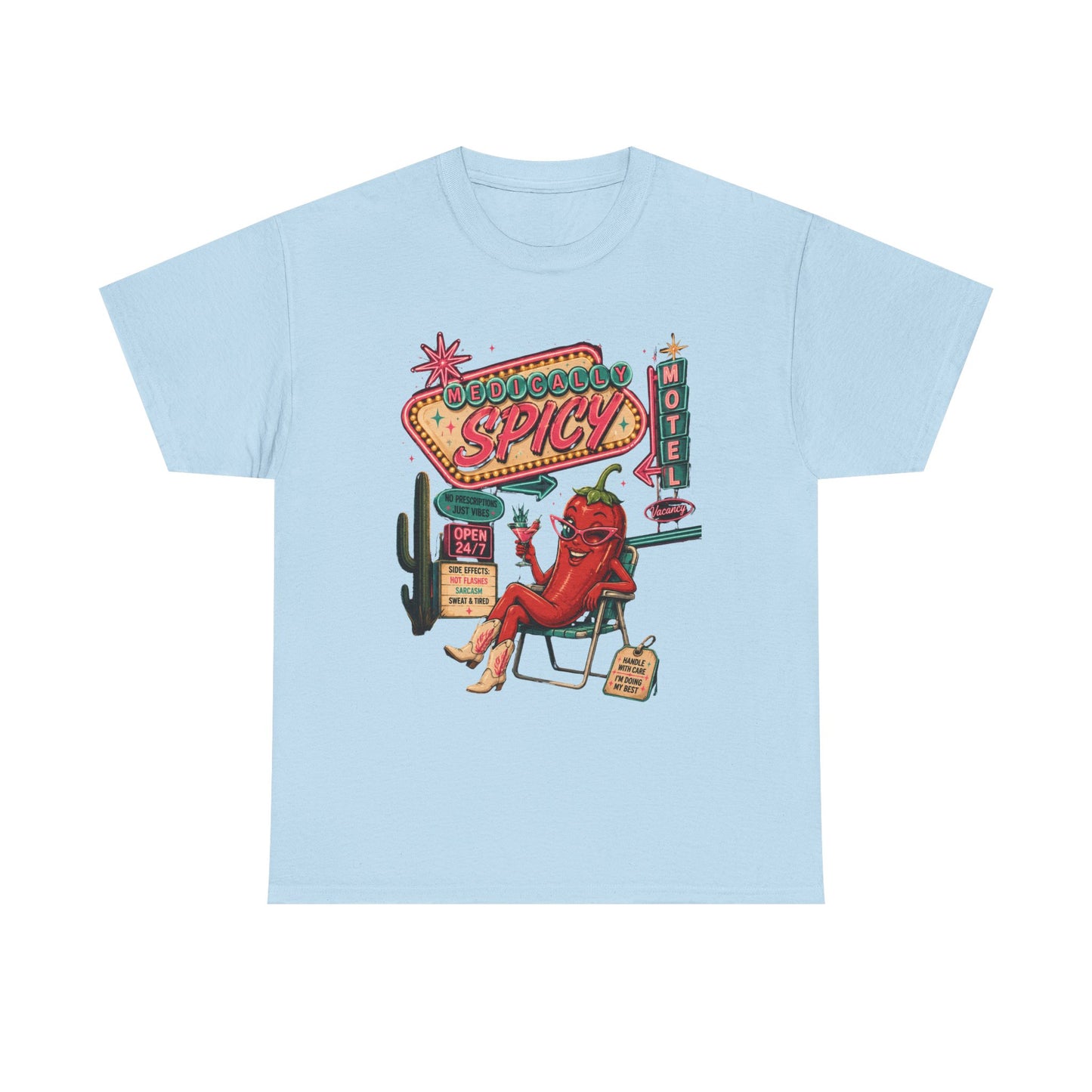 Medically Spicy T-Shirt — Retro Hot Pepper Diner Graphic Tee