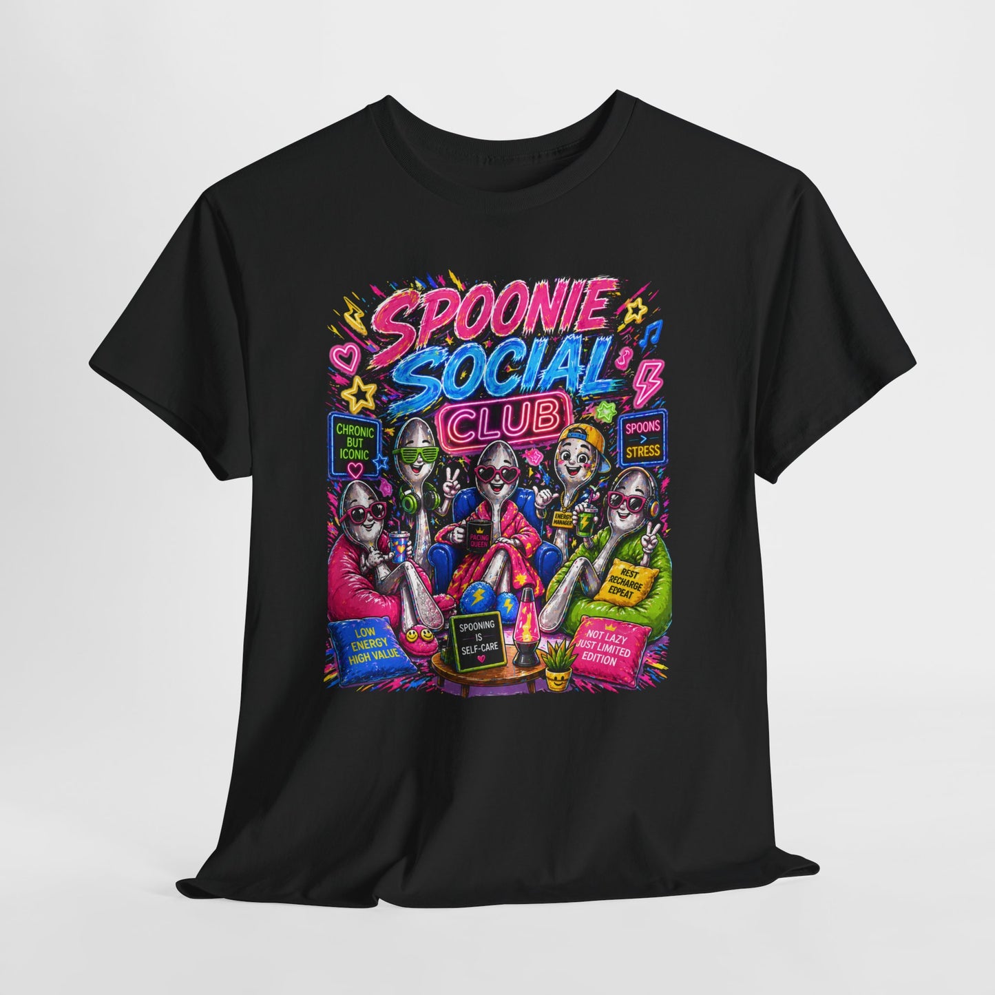 Spoonie Social Club T-Shirt — Chronic Illness Awareness Graphic Tee