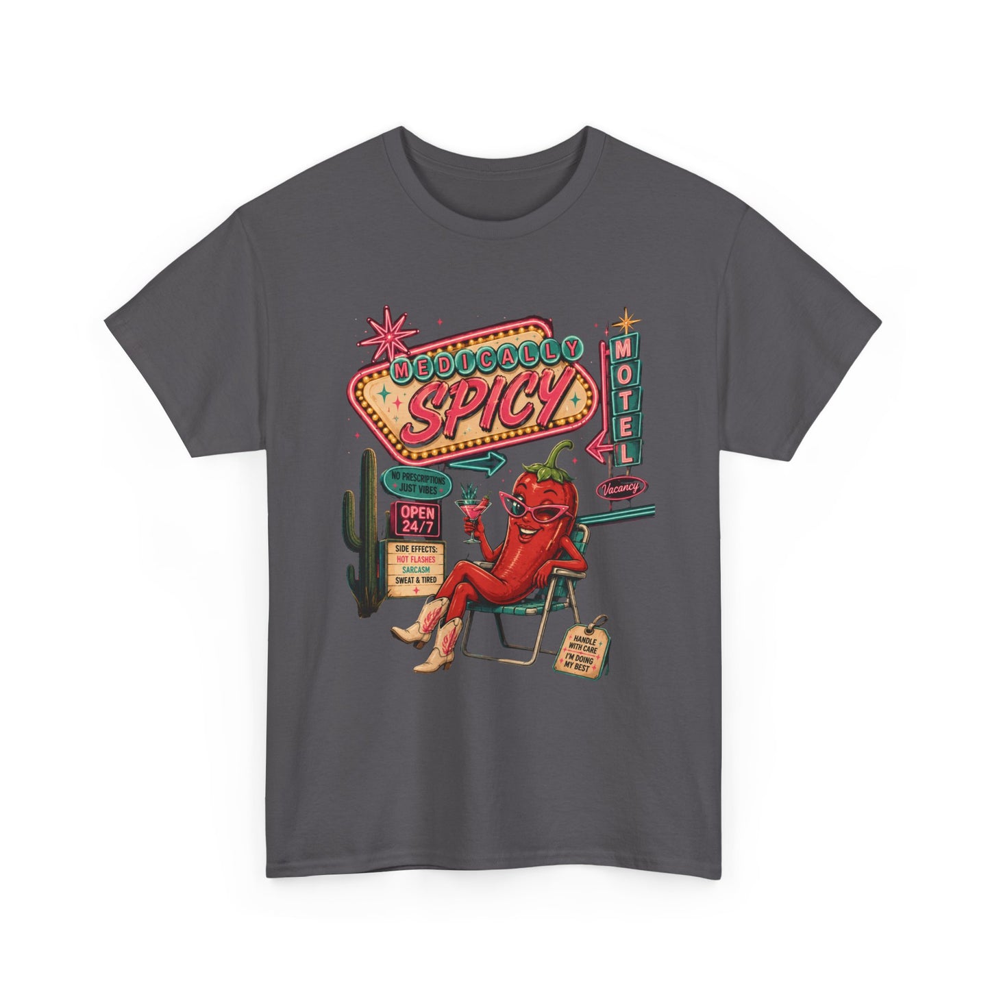 Medically Spicy T-Shirt — Retro Hot Pepper Diner Graphic Tee