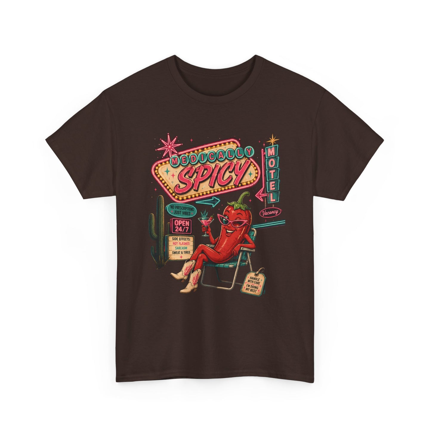 Medically Spicy T-Shirt — Retro Hot Pepper Diner Graphic Tee