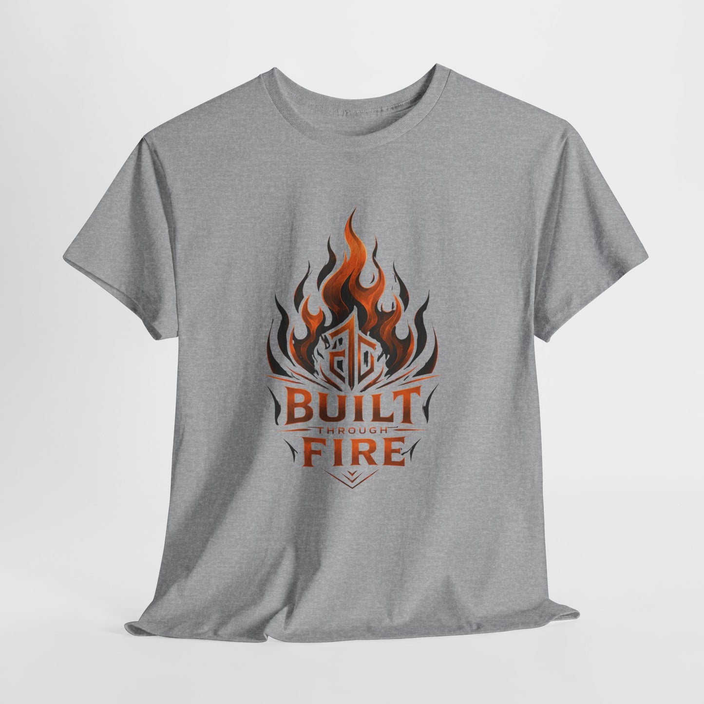 Built Through Fire T-Shirt — Flame Logo Graphic Tee