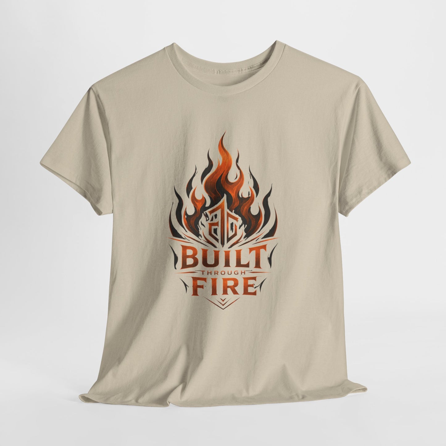 Built Through Fire T-Shirt — Flame Logo Graphic Tee