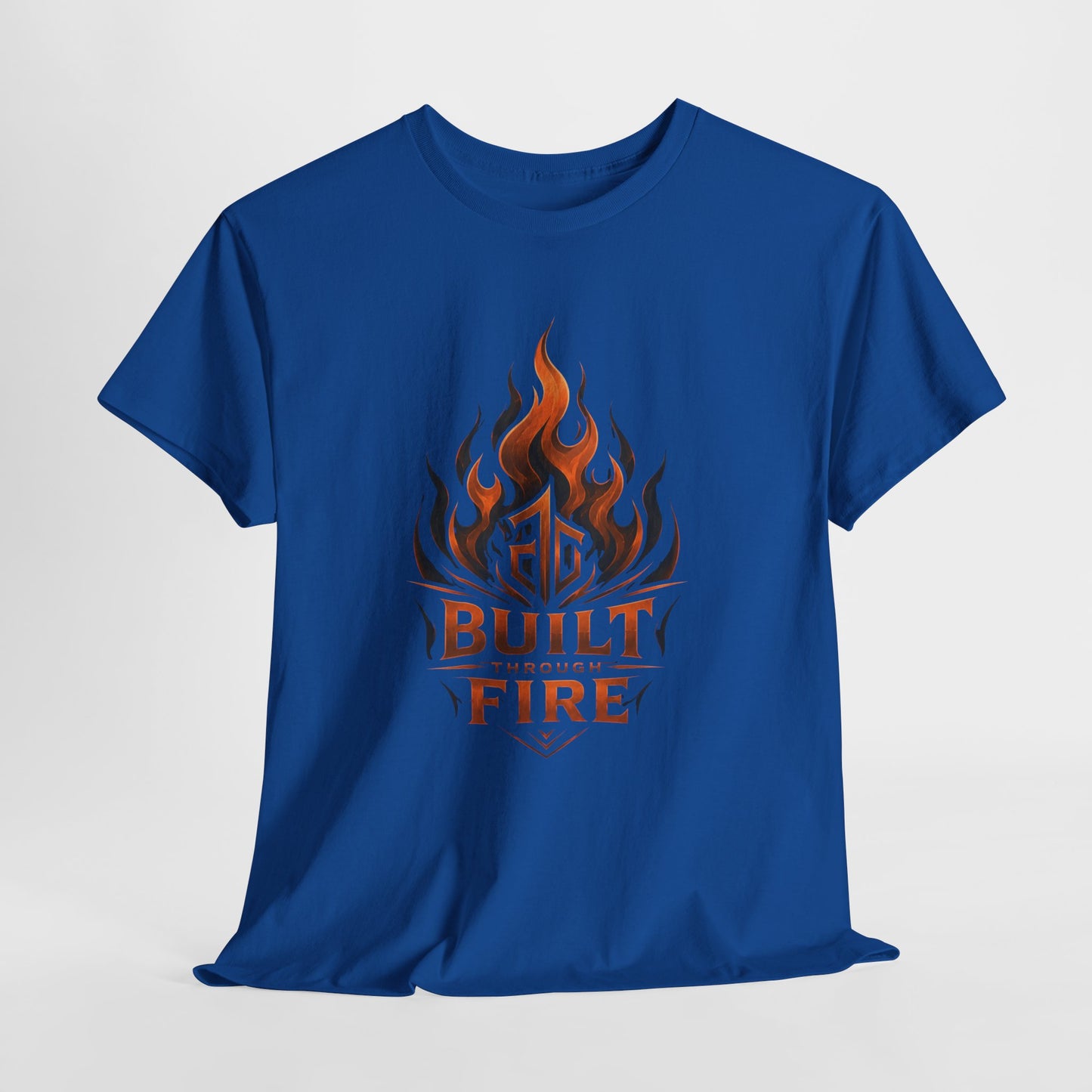 Built Through Fire T-Shirt — Flame Logo Graphic Tee