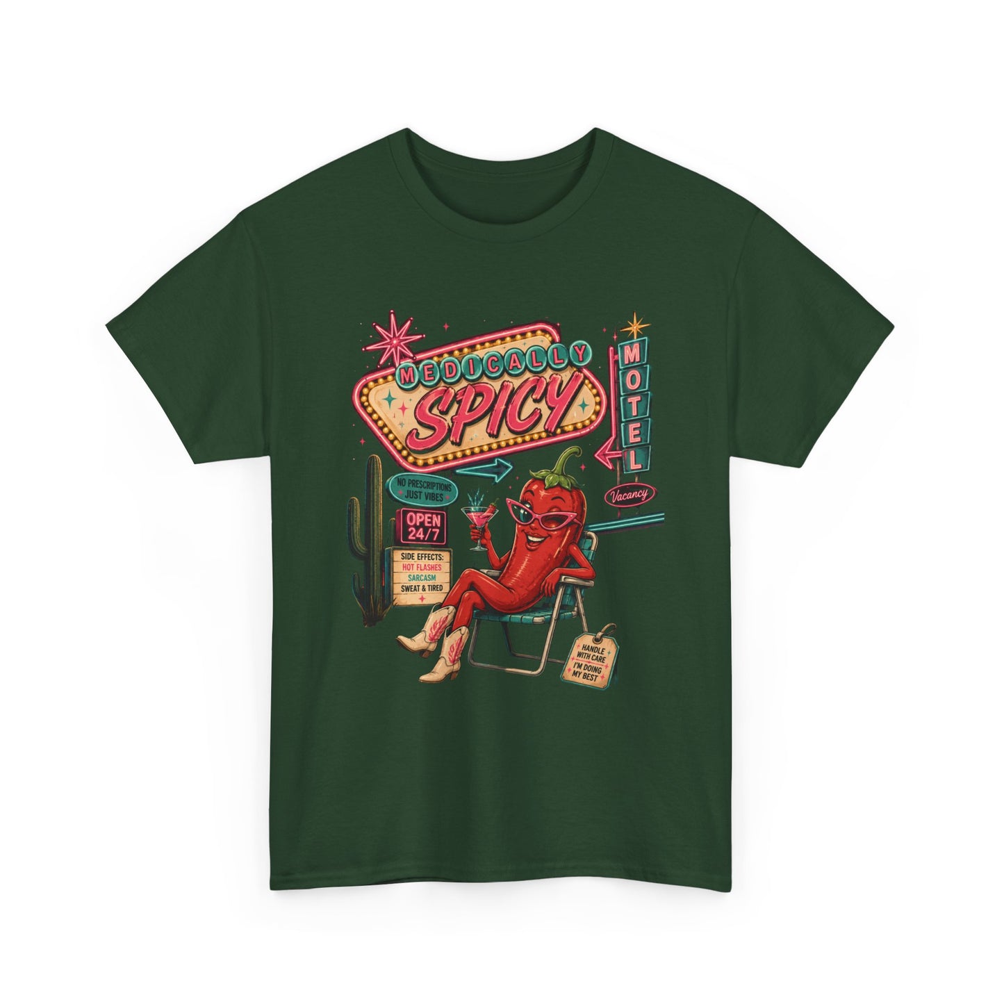 Medically Spicy T-Shirt — Retro Hot Pepper Diner Graphic Tee