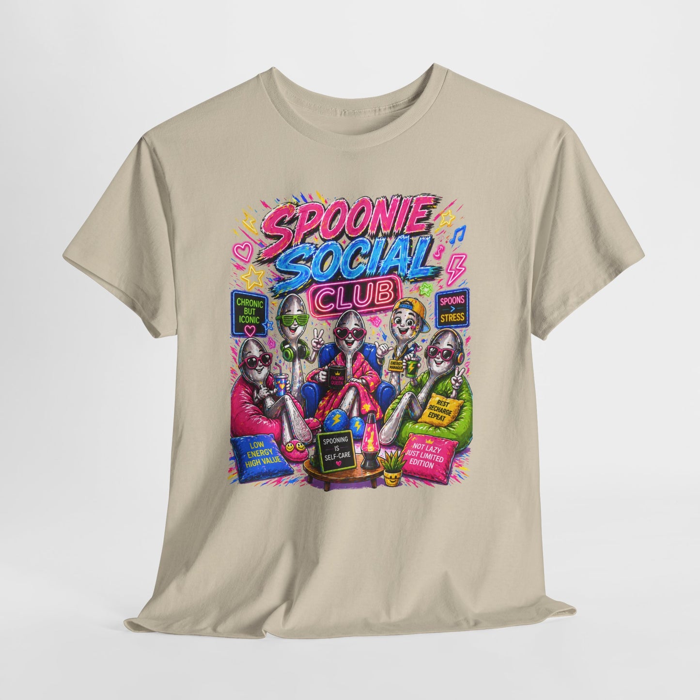 Spoonie Social Club T-Shirt — Chronic Illness Awareness Graphic Tee