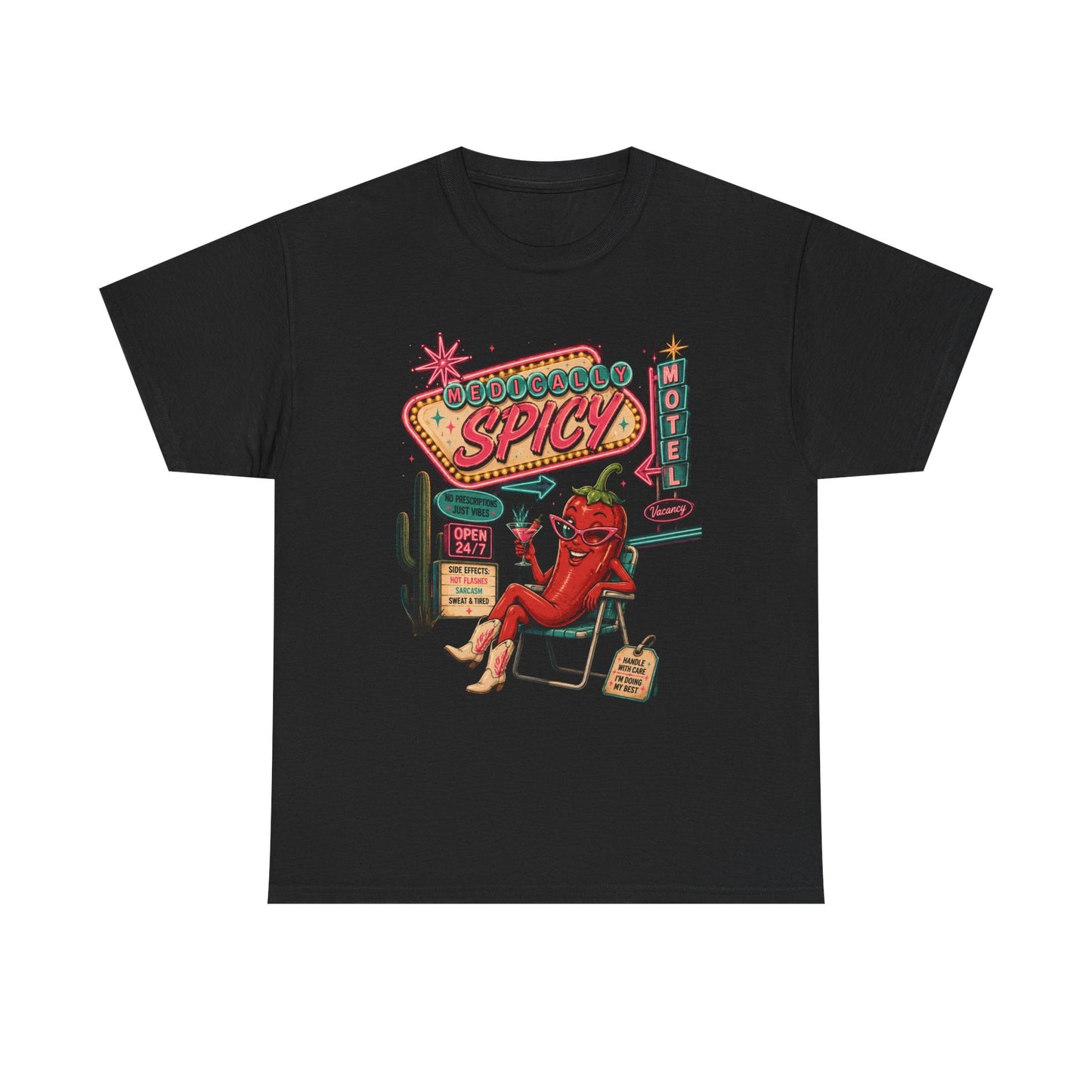 Medically Spicy T-Shirt — Retro Hot Pepper Diner Graphic Tee