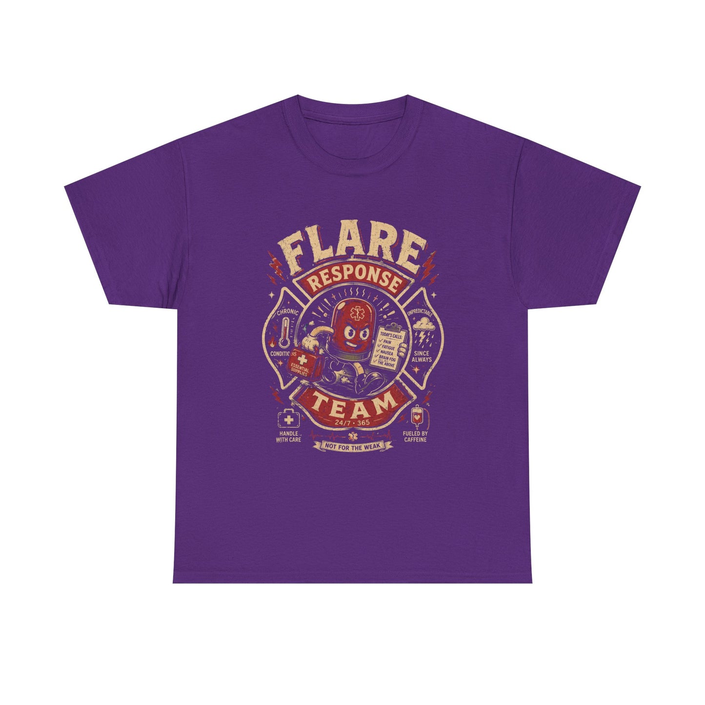 Flare Response Team T-Shirt – Retro Firefighter Skull Graphic Tee