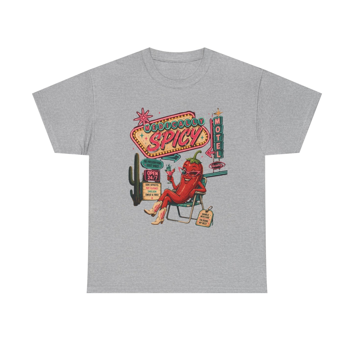 Medically Spicy T-Shirt — Retro Hot Pepper Diner Graphic Tee