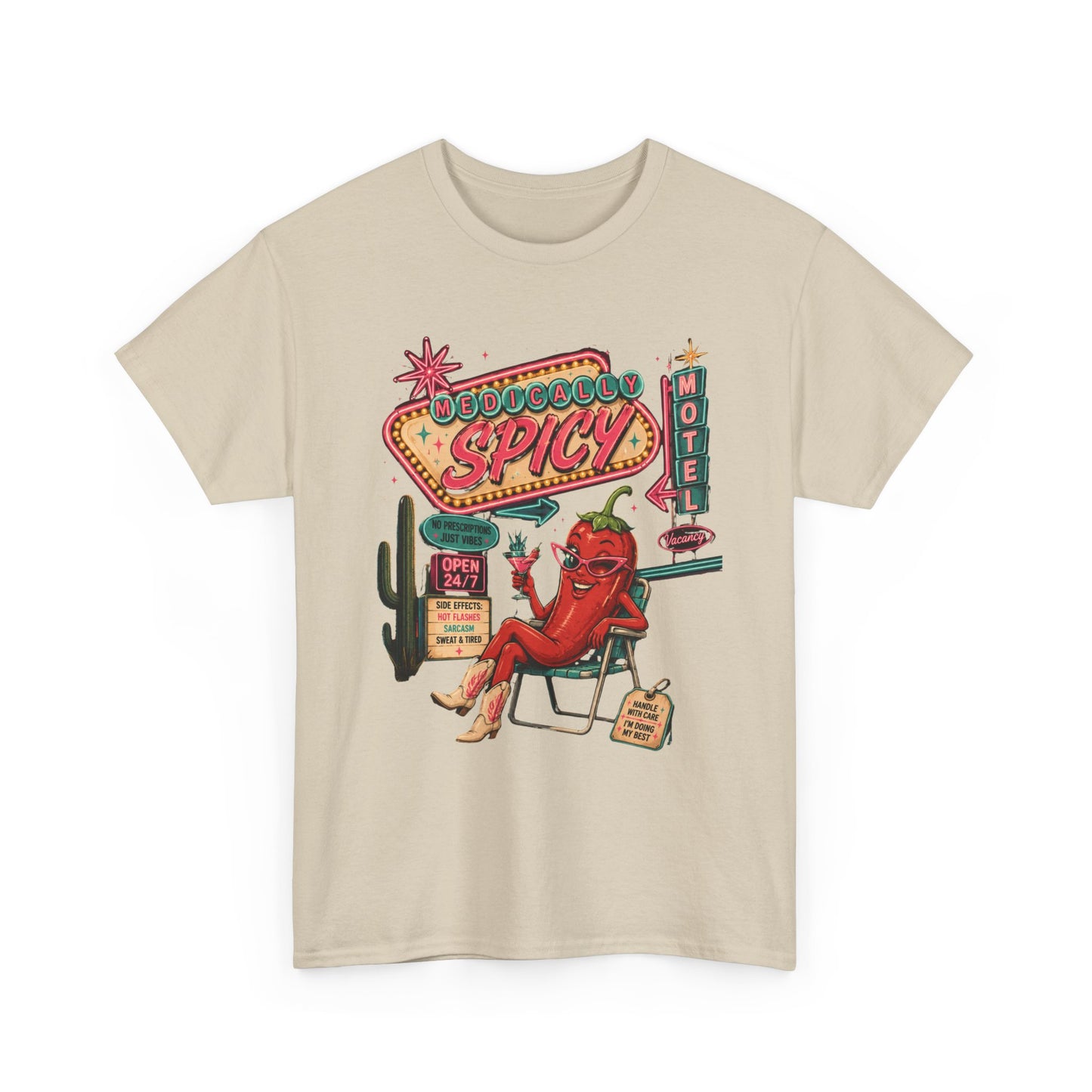 Medically Spicy T-Shirt — Retro Hot Pepper Diner Graphic Tee