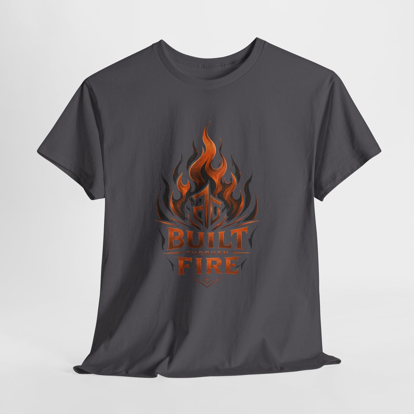 Built Through Fire T-Shirt — Flame Logo Graphic Tee