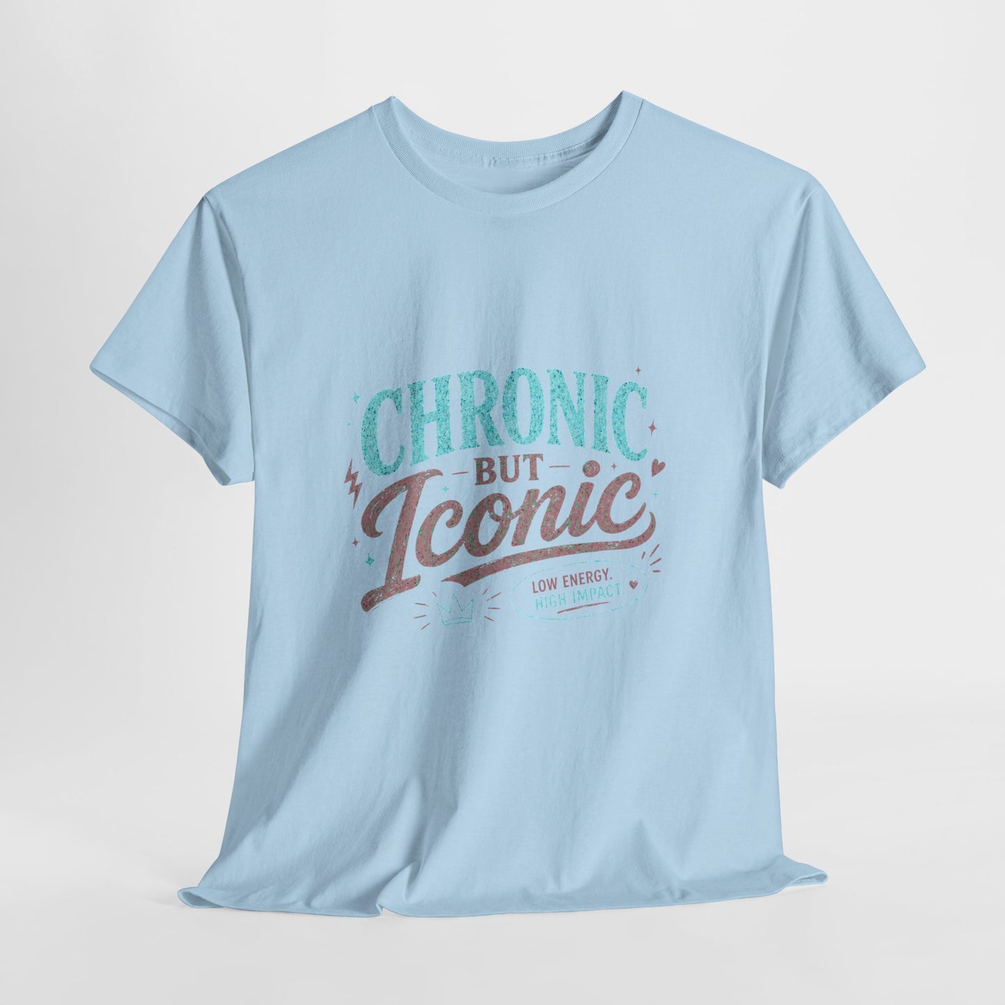 Chronic But Iconic Tee — Awareness Retro Script Shirt for Chronic Illness Support