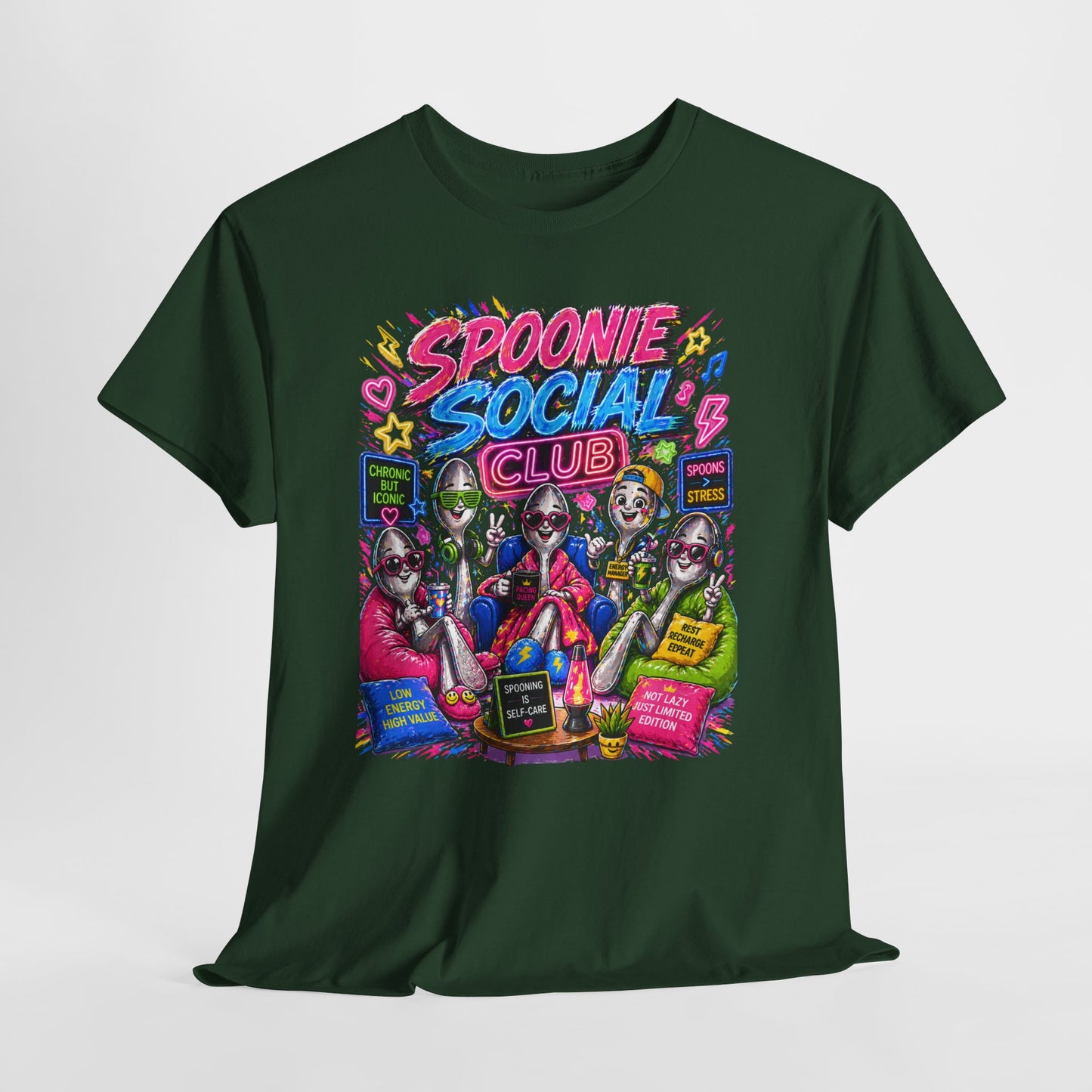 Spoonie Social Club T-Shirt — Chronic Illness Awareness Graphic Tee