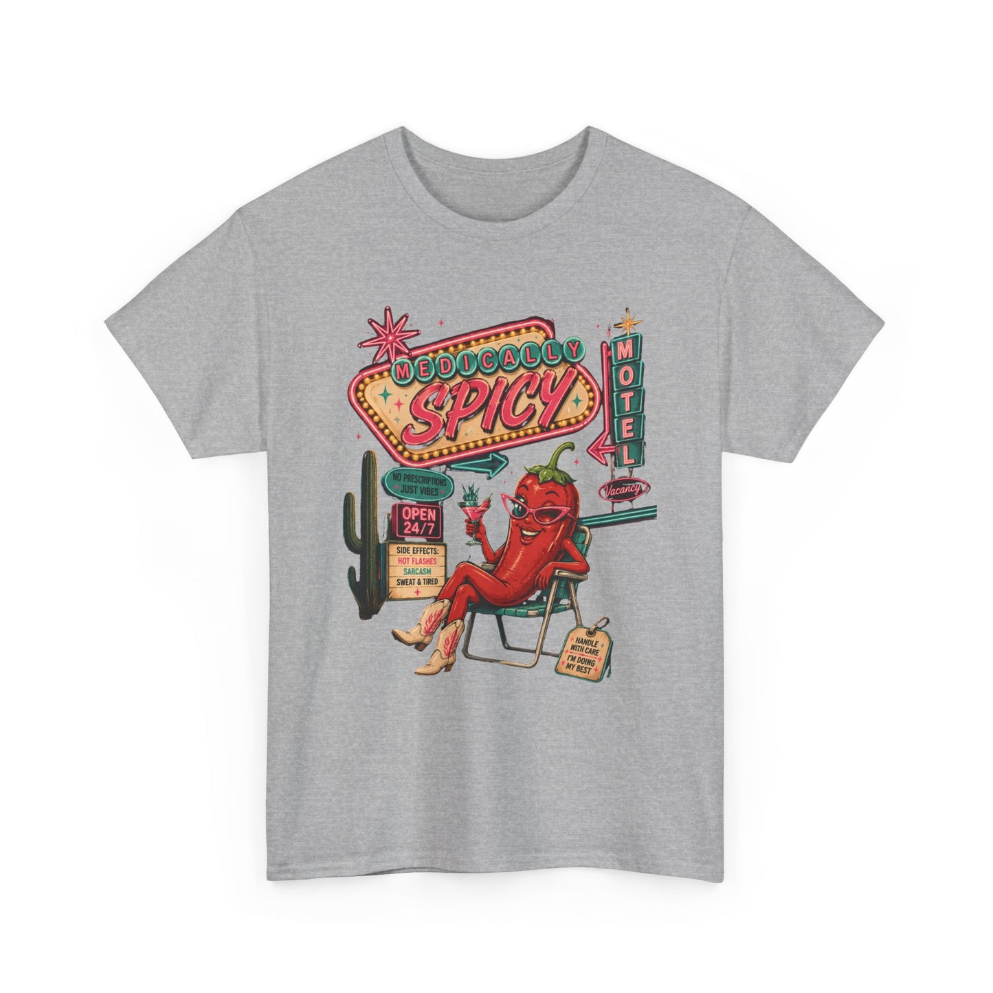 Medically Spicy T-Shirt — Retro Hot Pepper Diner Graphic Tee